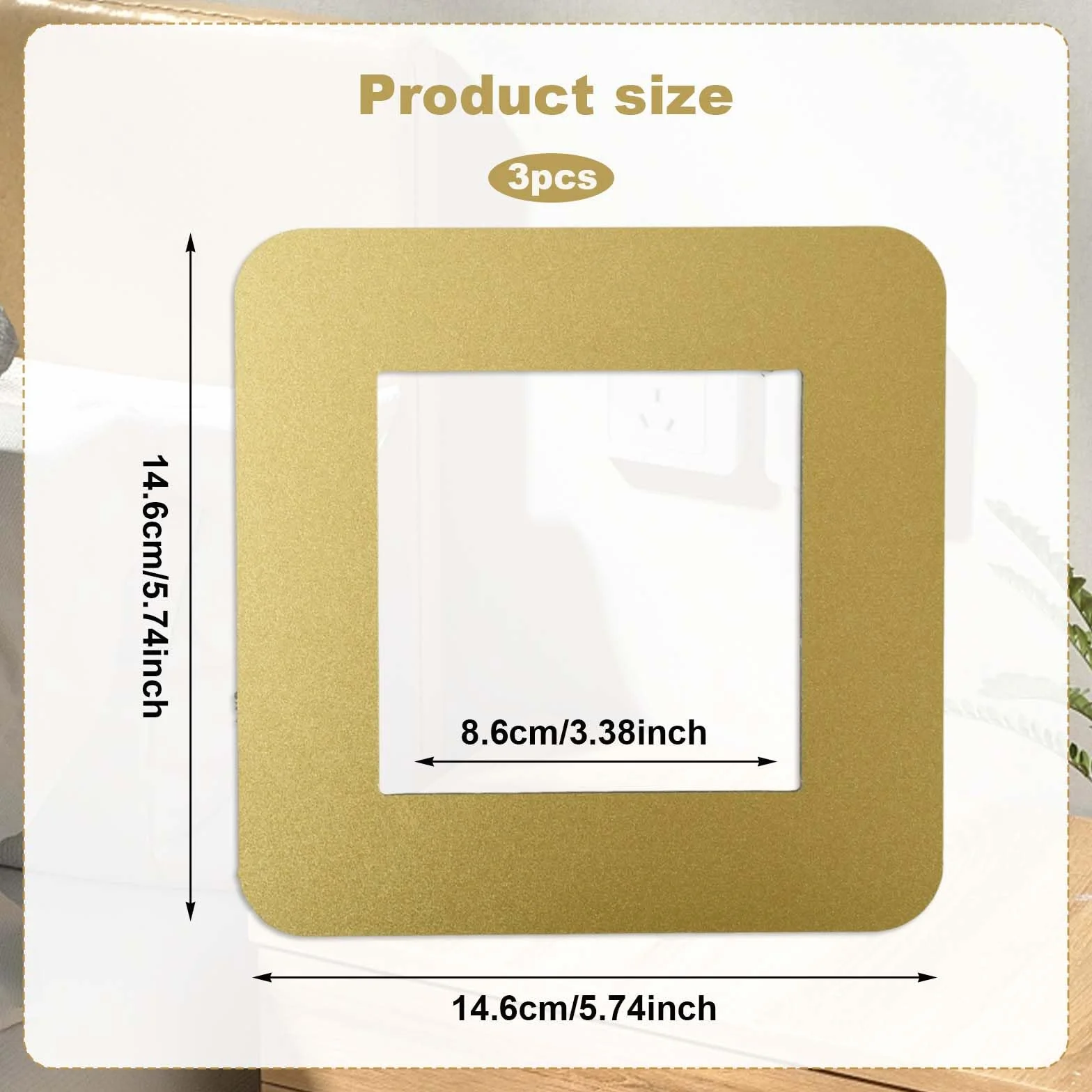 Cache Interrupteur Murale en Acrylique, Housse de Protection pour Interrupteur 1 Poste, 3 Pièces