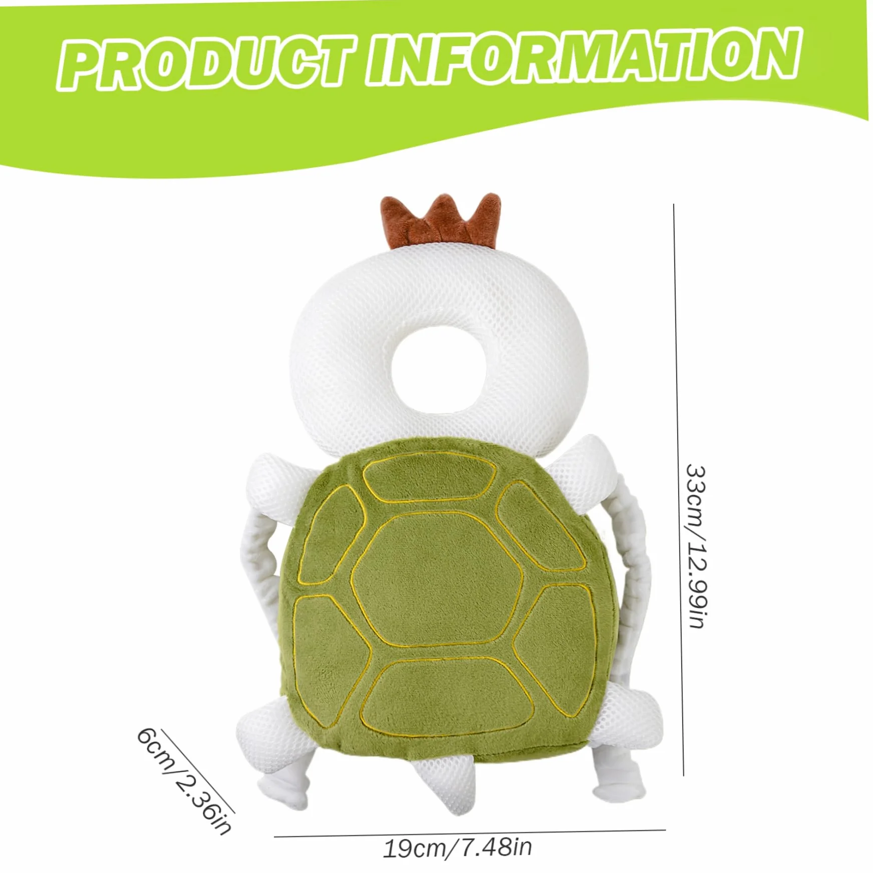 Sac à dos mignon Breatte de protection de tête en peluche avec sangle poitrine pour bébé marche