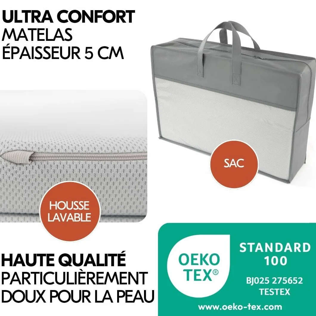hauck Lit Parapluie Bébé avec Matelas Play N Relax Center - Lit Voyage Bébé Moustiquaire, Niveau Nouveau-Né, Table à Langer, Roues, Sac Transport, Bleu Foncé