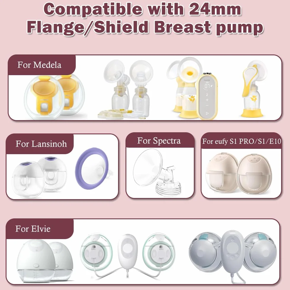 Lot de 6 Réducteurs de Téterelle 16mm Compatibles Tire-Lait Momcozy Spectra Medela