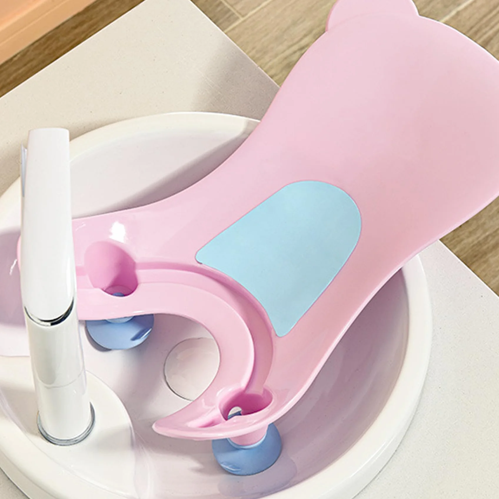 Bassin de bain pour nourrissons multifonctionnel avec ventouse, lavabo portable bébé trou suspendu
