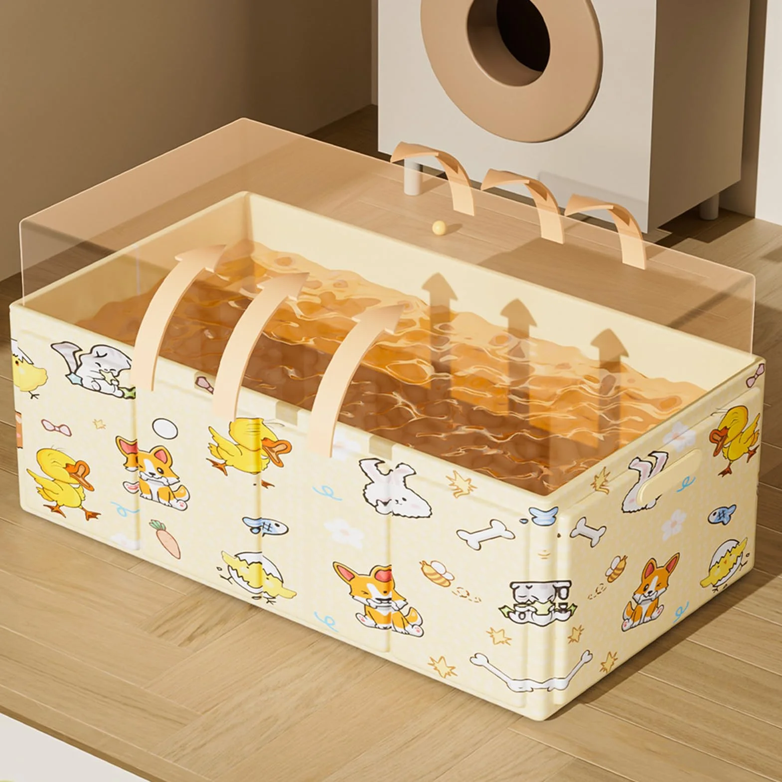 Baignoire Pliable Bébé 0-4 Ans 84x43x34cm Bassin Douche Portable avec Bouchon Vidange