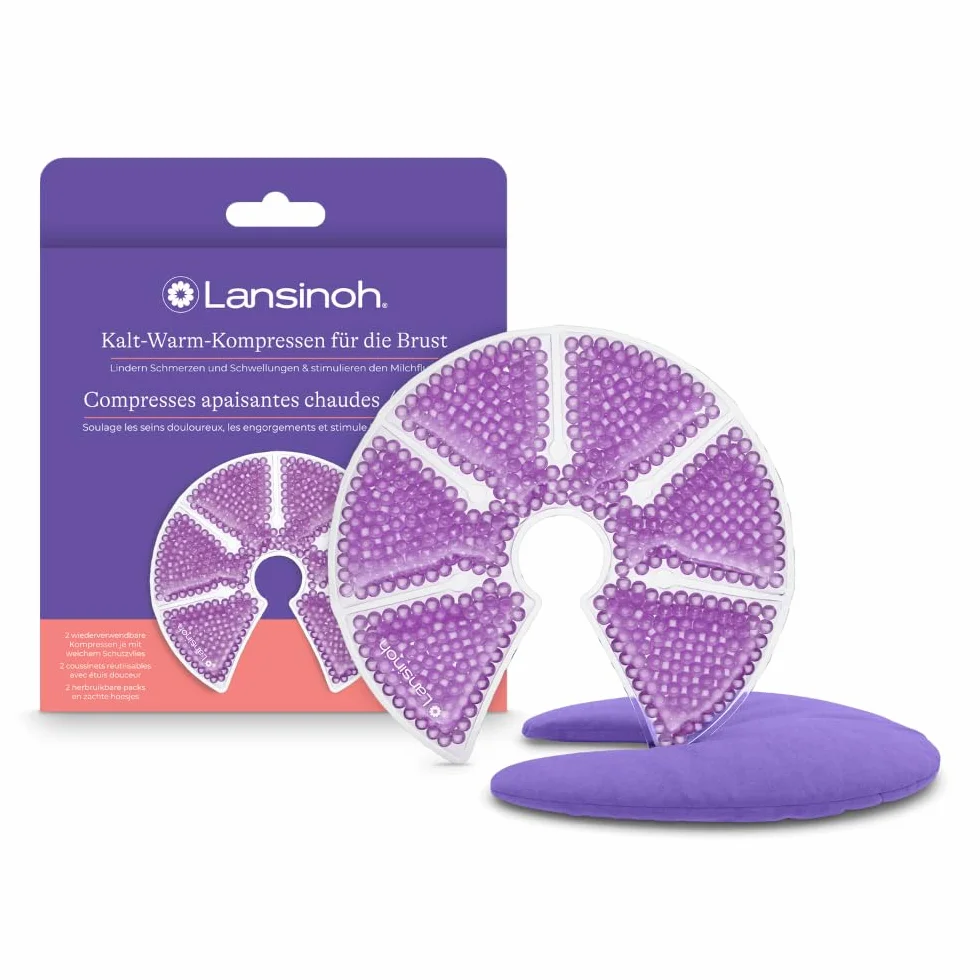 Lansinoh Compresses 3-en-1 chaud/froid allaitement réutilisables thérapie thermique maman
