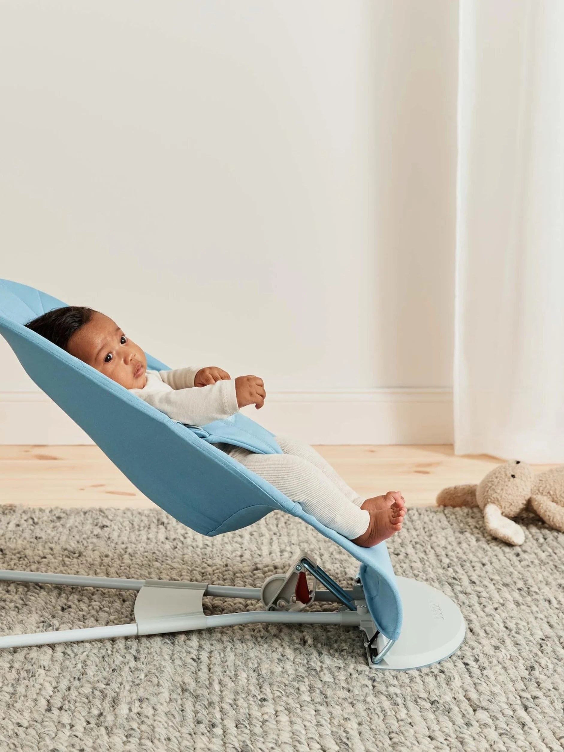 BabyBjörn Transat Bliss Tissé Matelassage pétale Bleu