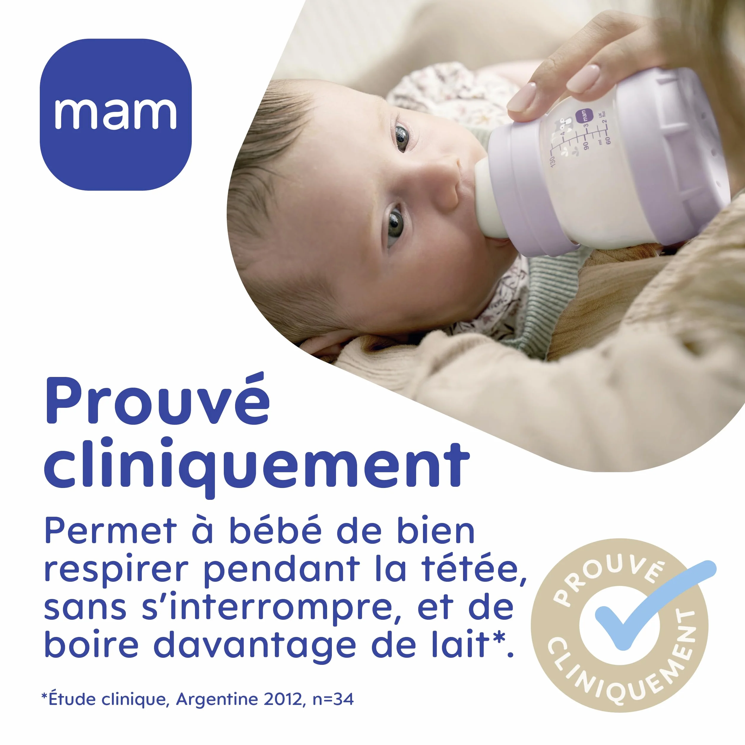 Lot de 2 biberons Easy Start Anti-Colique 0+ mois 160 ml Lilas + Sable pour bébé compatible allaitement