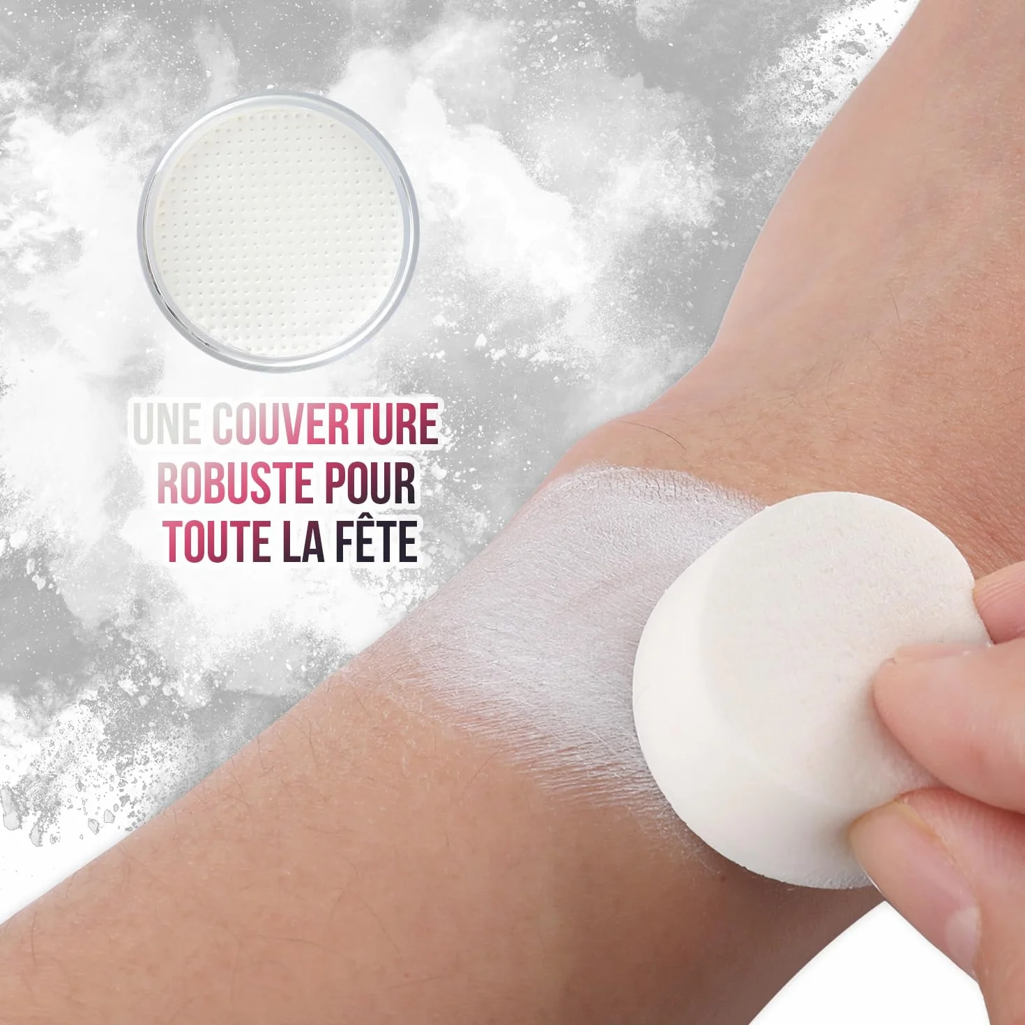 Festicy Peinture Visage Corps Blanche 20g EN 71-3 Reach Maquillage Enfant