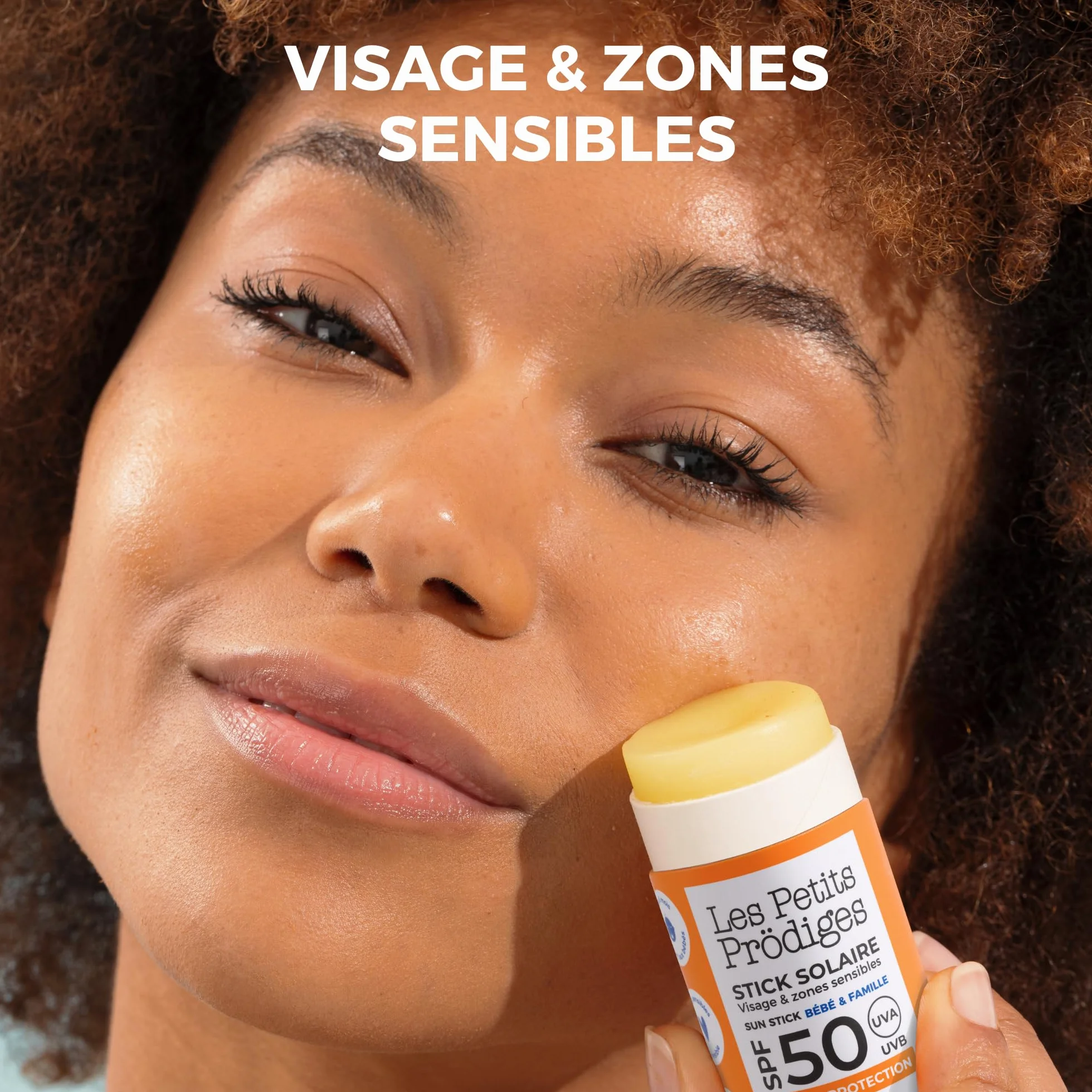 LES PETITS PRODIGES Stick Solaire Visage SPF 50 Ski Très Haute Protection UVA UVB Hydratant Apaisant Tube carton recyclable Éco-conçu Vegan Fabriqué France 15g