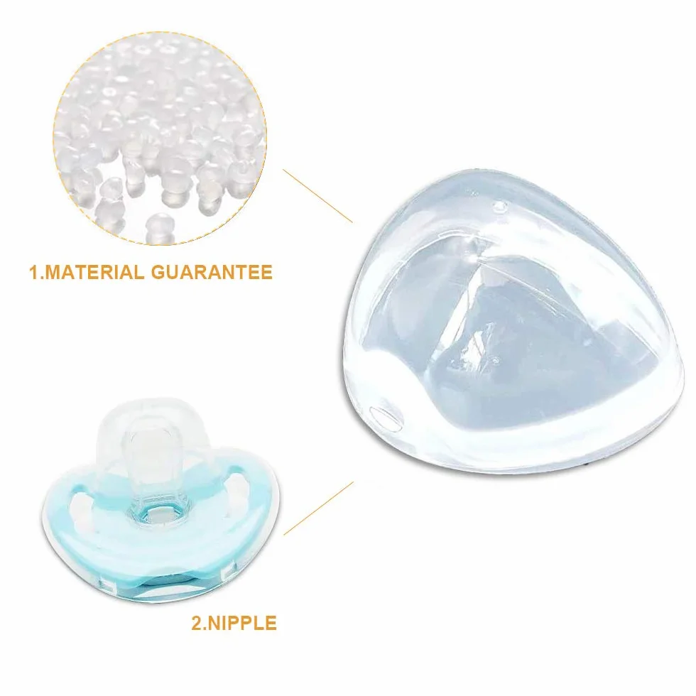 Étuis transparents pour tétine sans BPA – Lot de 5 avec boîte de support