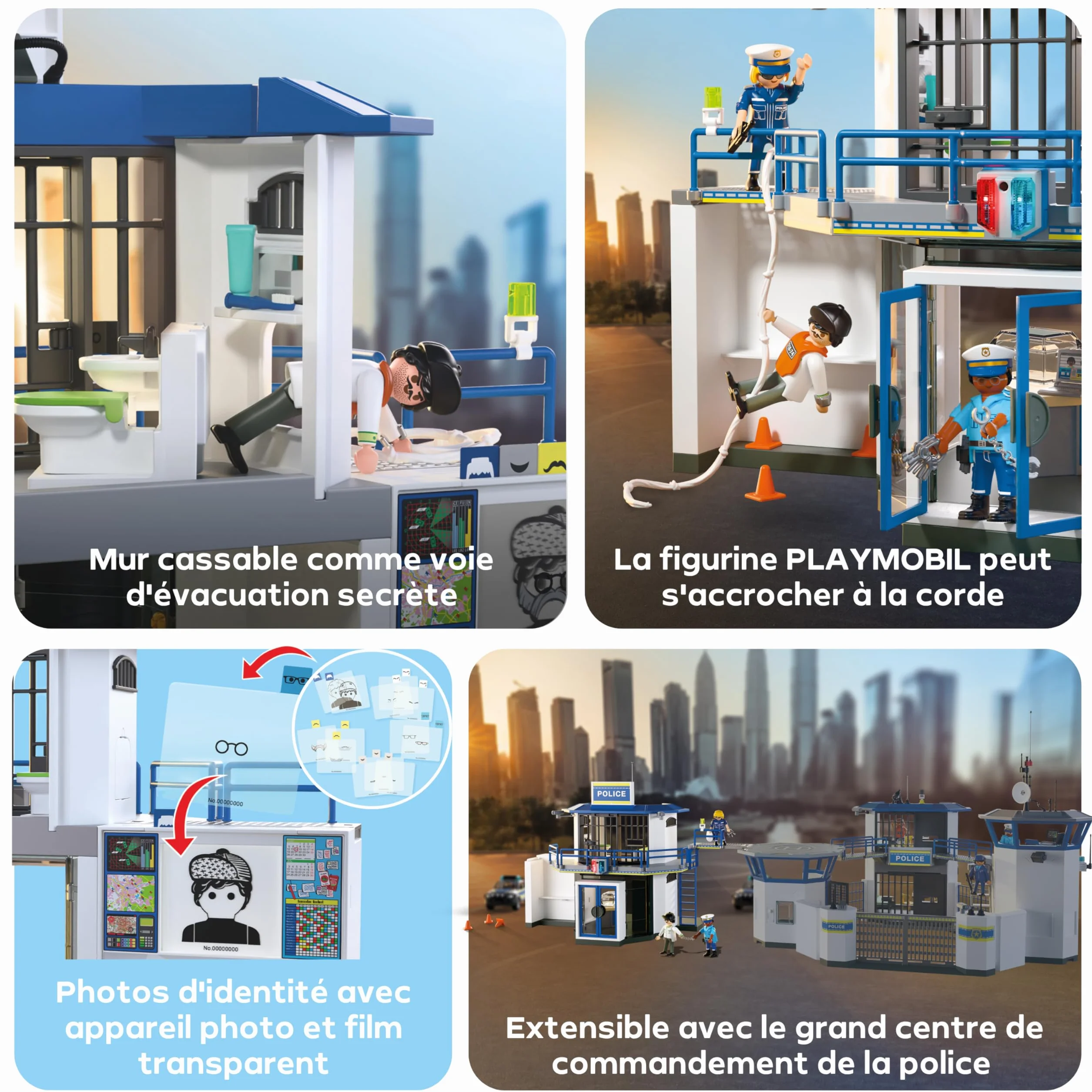 Playmobil Action Heroes Poste de Police avec Local de Recherche Jouet 71874