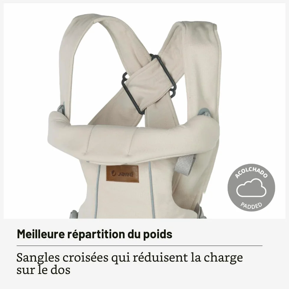 Jané Dual Porte-Bébé Ergonomique 3 Positions 3,5–15 kg Beige
