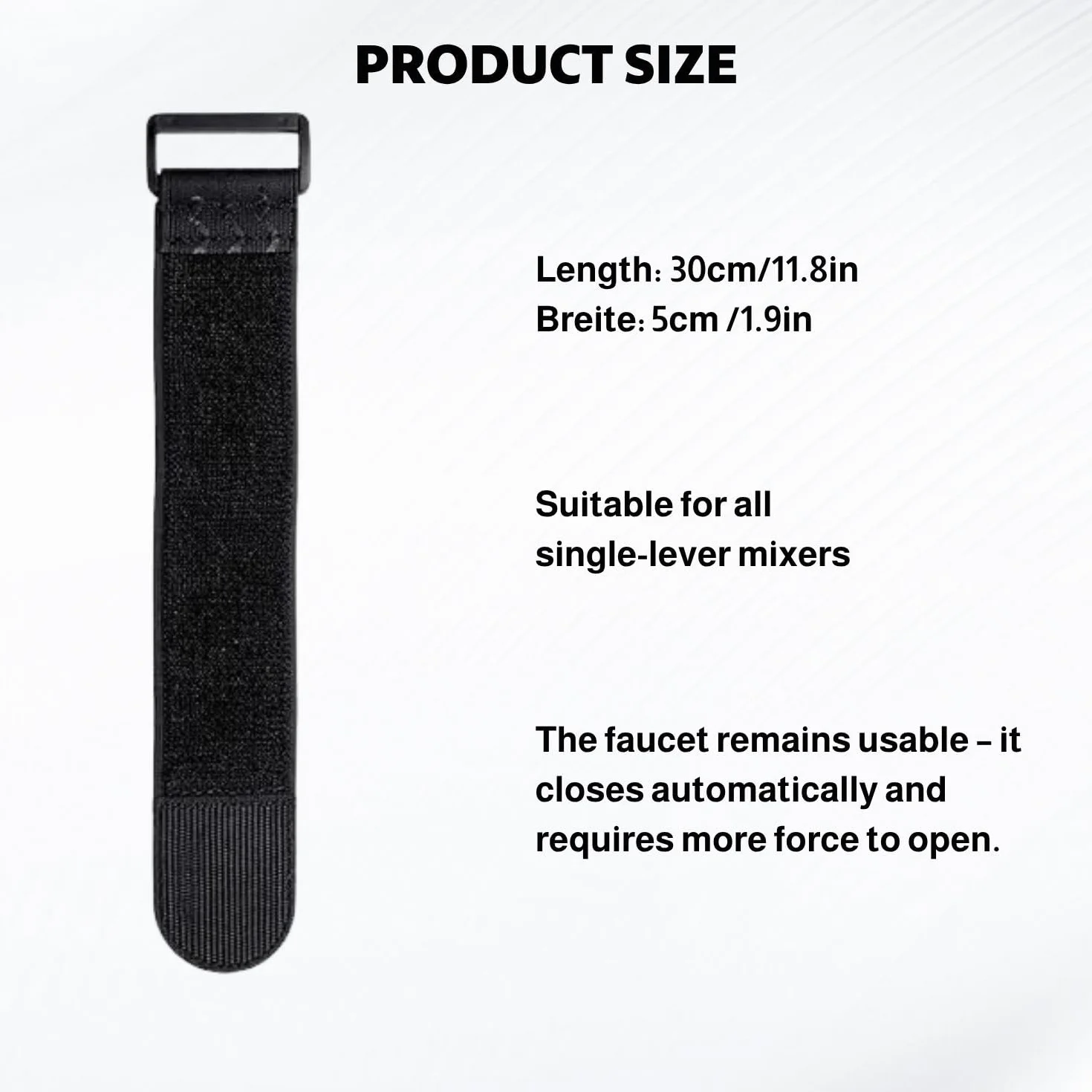 Dispositifs de sécurité pour robinets à l'épreuve des enfants, mitigeurs monocommande avec sangle élastique (5x30cm)