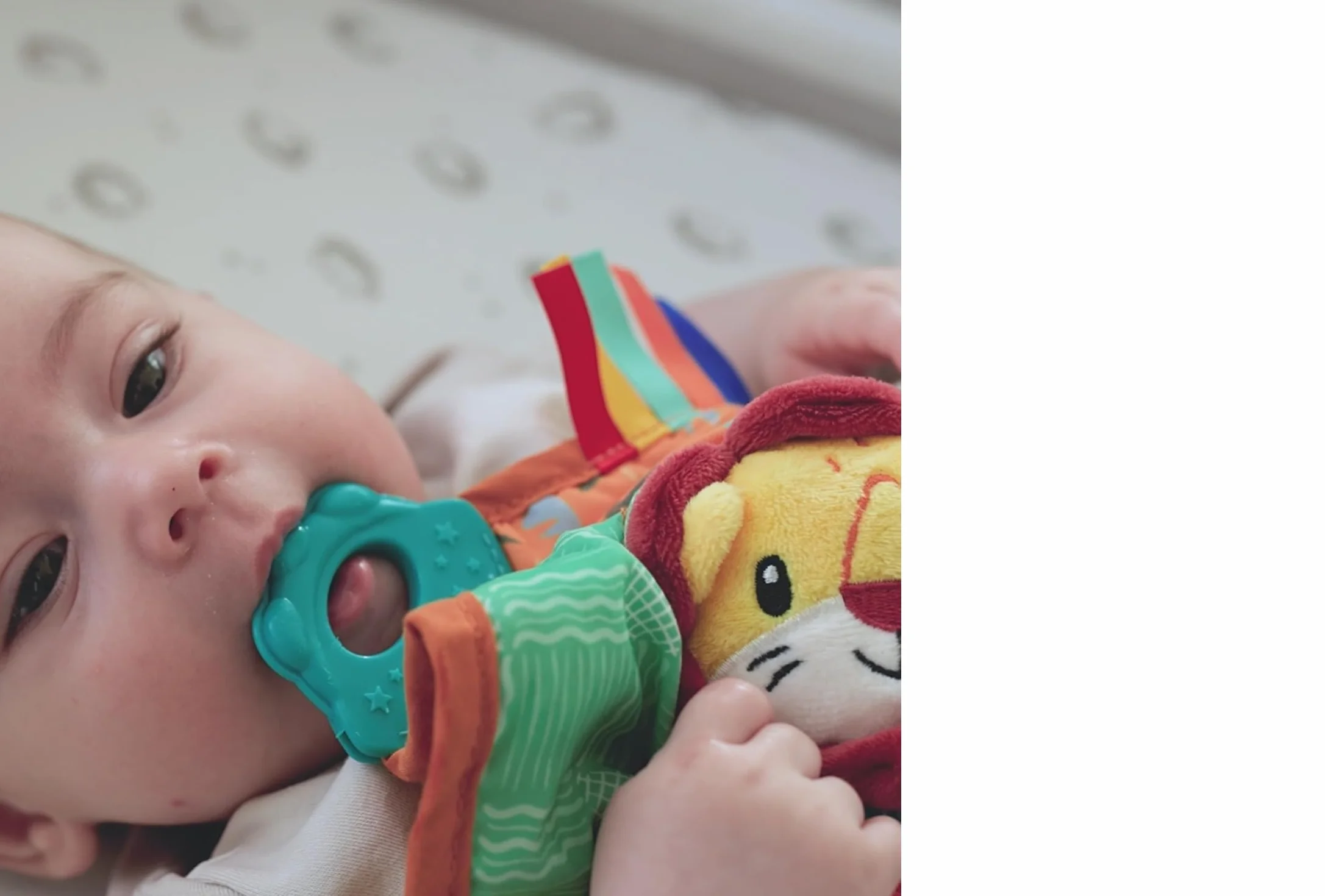 Nuby Doudou de Dentition Lion Multiples Surfaces 3+ Mois