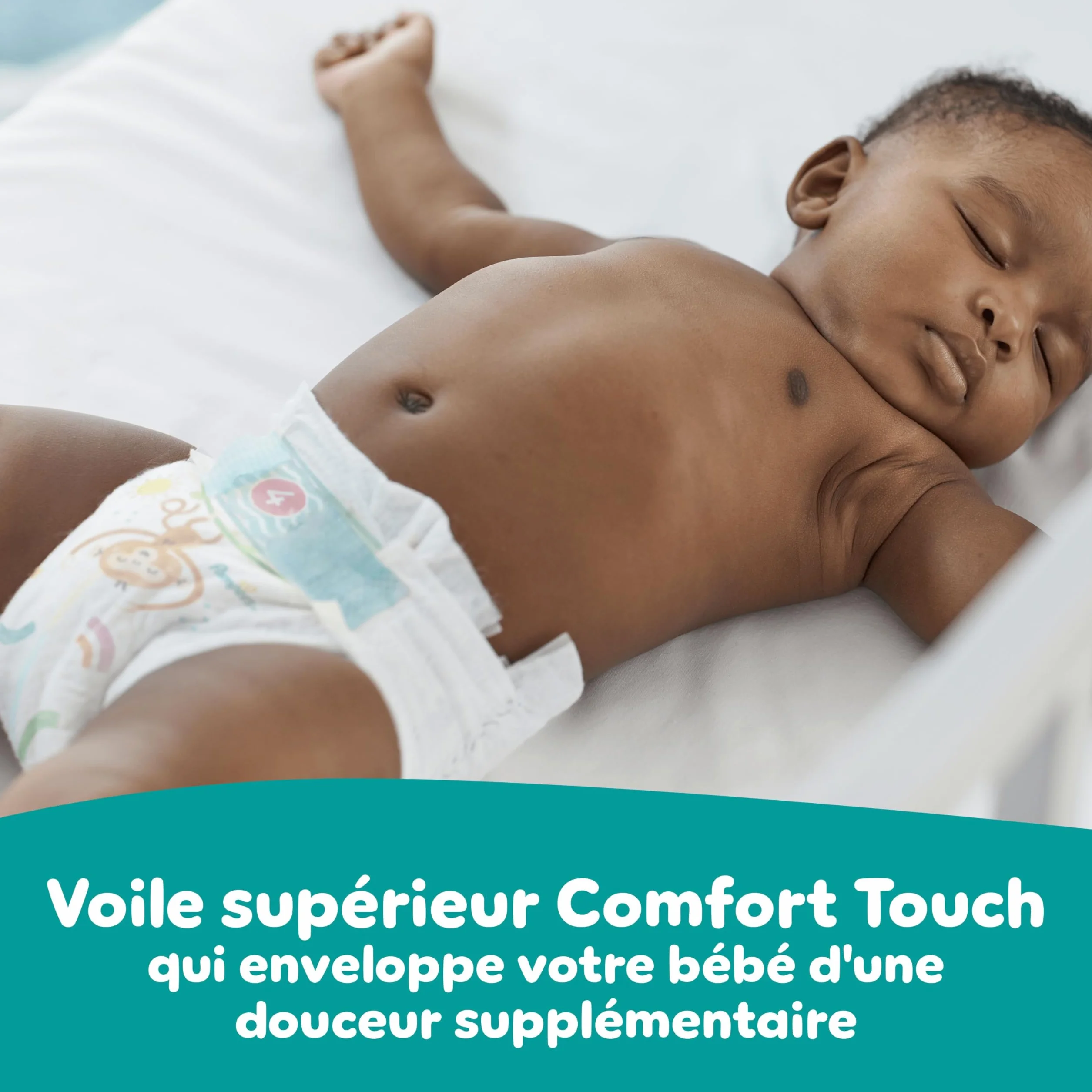 Pampers Baby-Dry Taille 4 108 Couches 9kg-14kg Nuit Confortable Sans Fuites