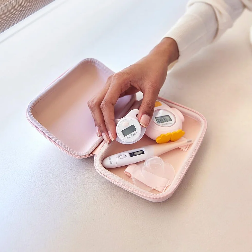 Miniland Thermokit Dolce Candy - Jeu de 3 thermomètres bébé dans trousse pratique