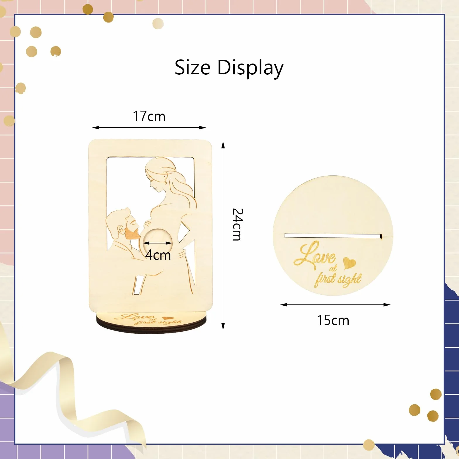 Cadre Photo pour Femme Enceinte SUNYOK Support Photo Ultrasons Idée Cadeau Fête des Mères