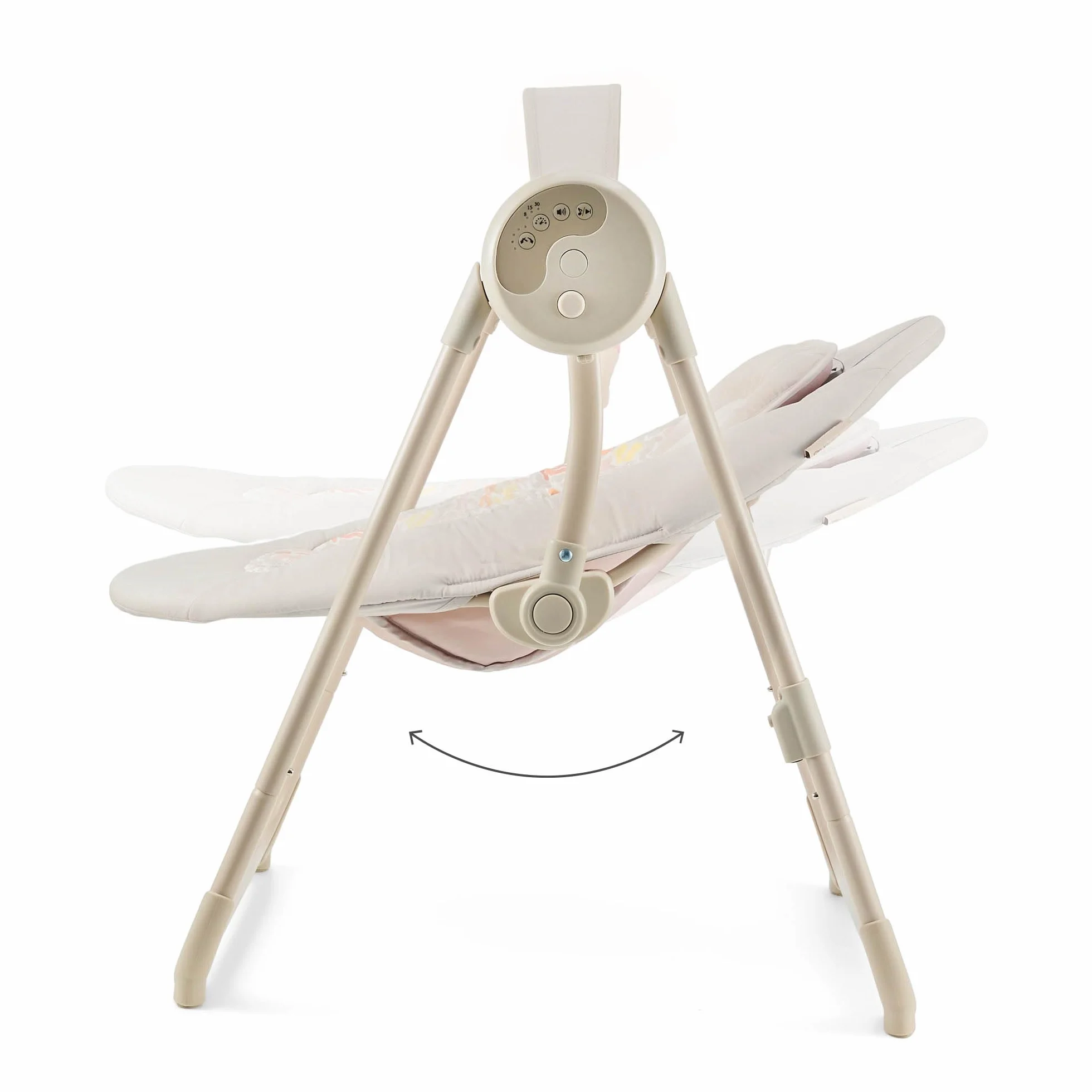 Kinderkraft SWINGEE Transat bébé balancelle dossier réglable 8 mélodies apaisantes berceau pliable Beige