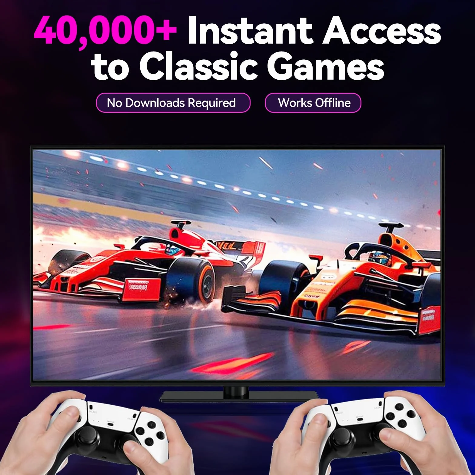Console de jeux rétro Nawchedo 4K HDMI 64 Go avec 40 000 jeux et 23 émulateurs