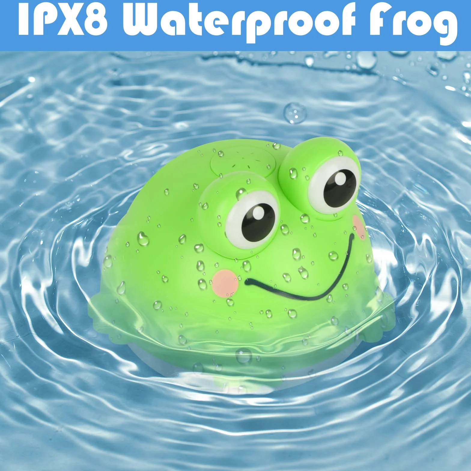 Withosent Grenouille Jouet Bain Bébé Rechargeable LED Induction Automatique Arroseur 1-6 Ans