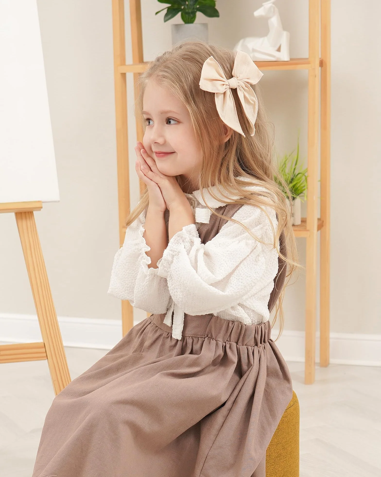 Barrettes à cheveux doublées pour bébé fille lot de 8
