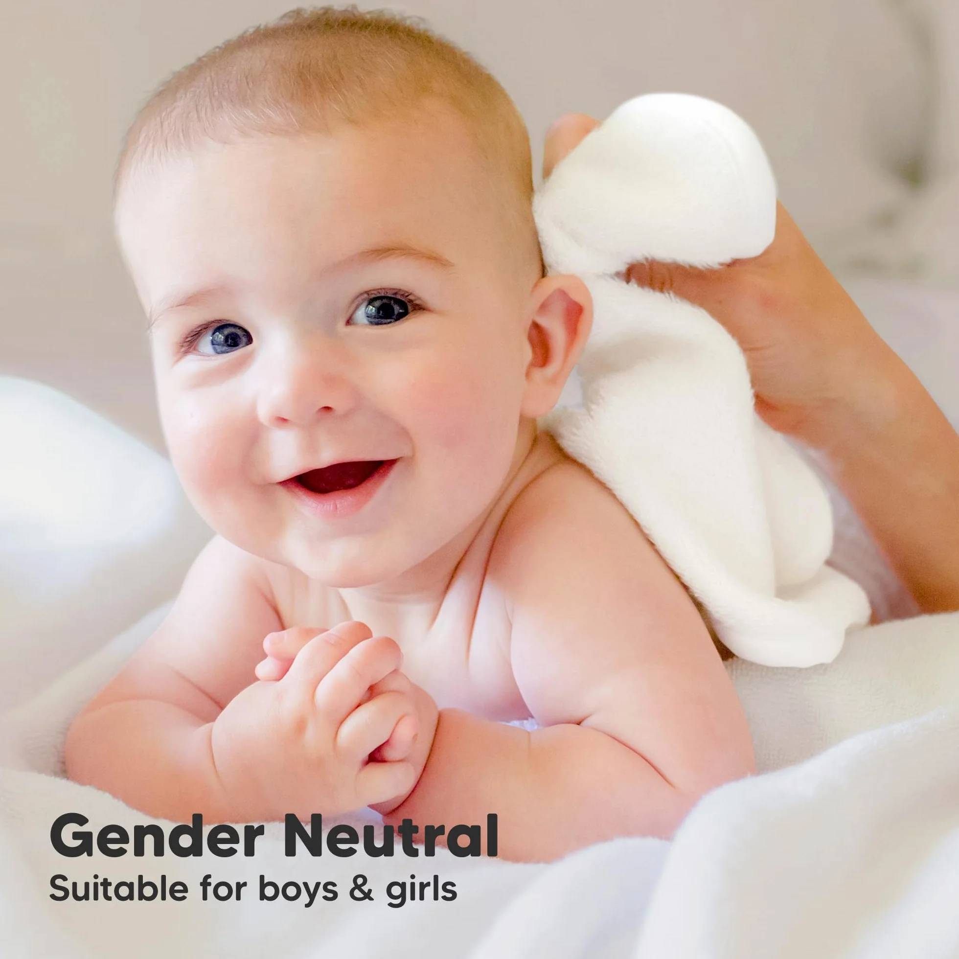 KeaBabies Débarbouillette bébé en Bambou Douce Biologique Serviette Visage Blanche