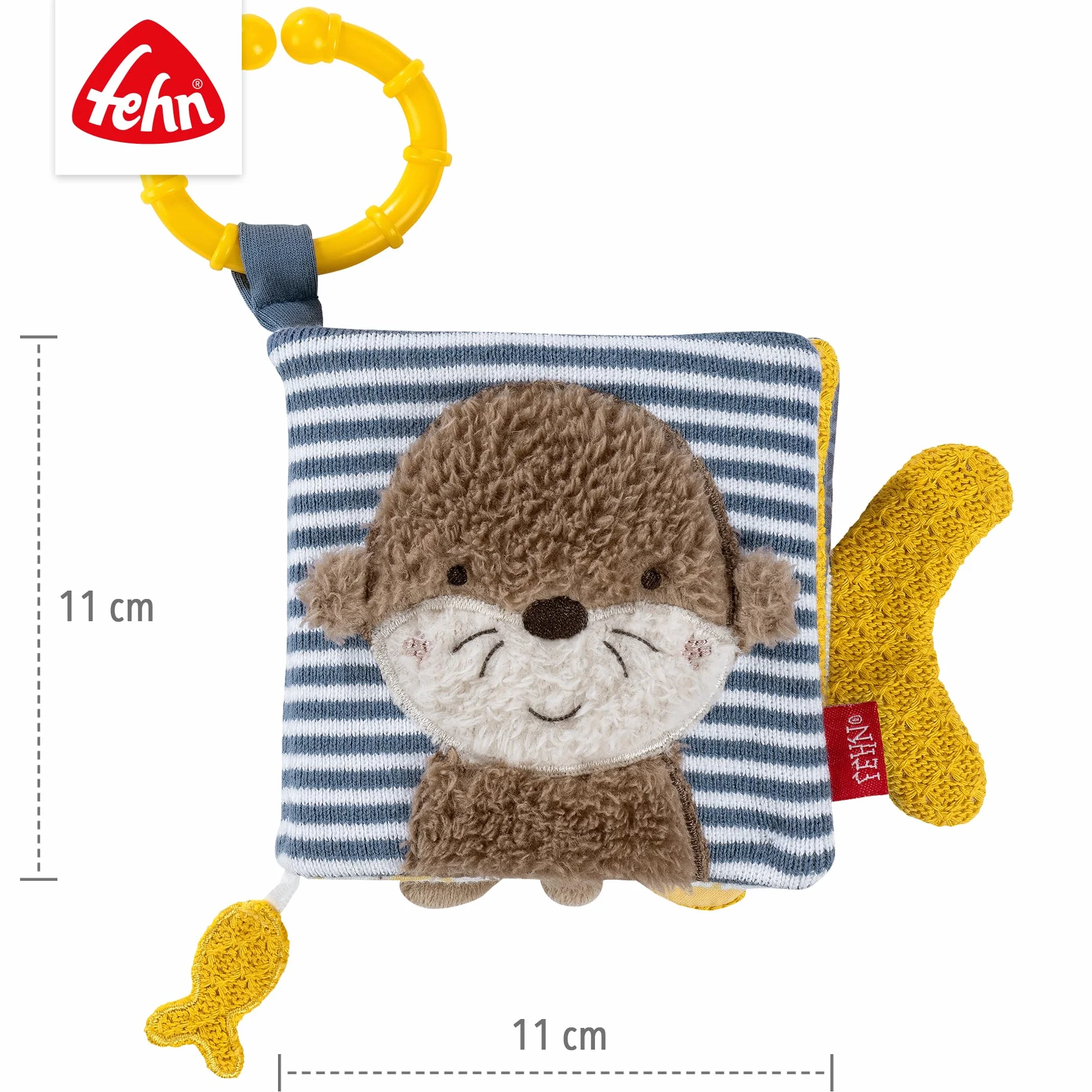 Fehn Stoffbuch Otter Fühlbuch 8 Seiten Tier-Motive Farben Funktionen Fühlen Greifen Staunen