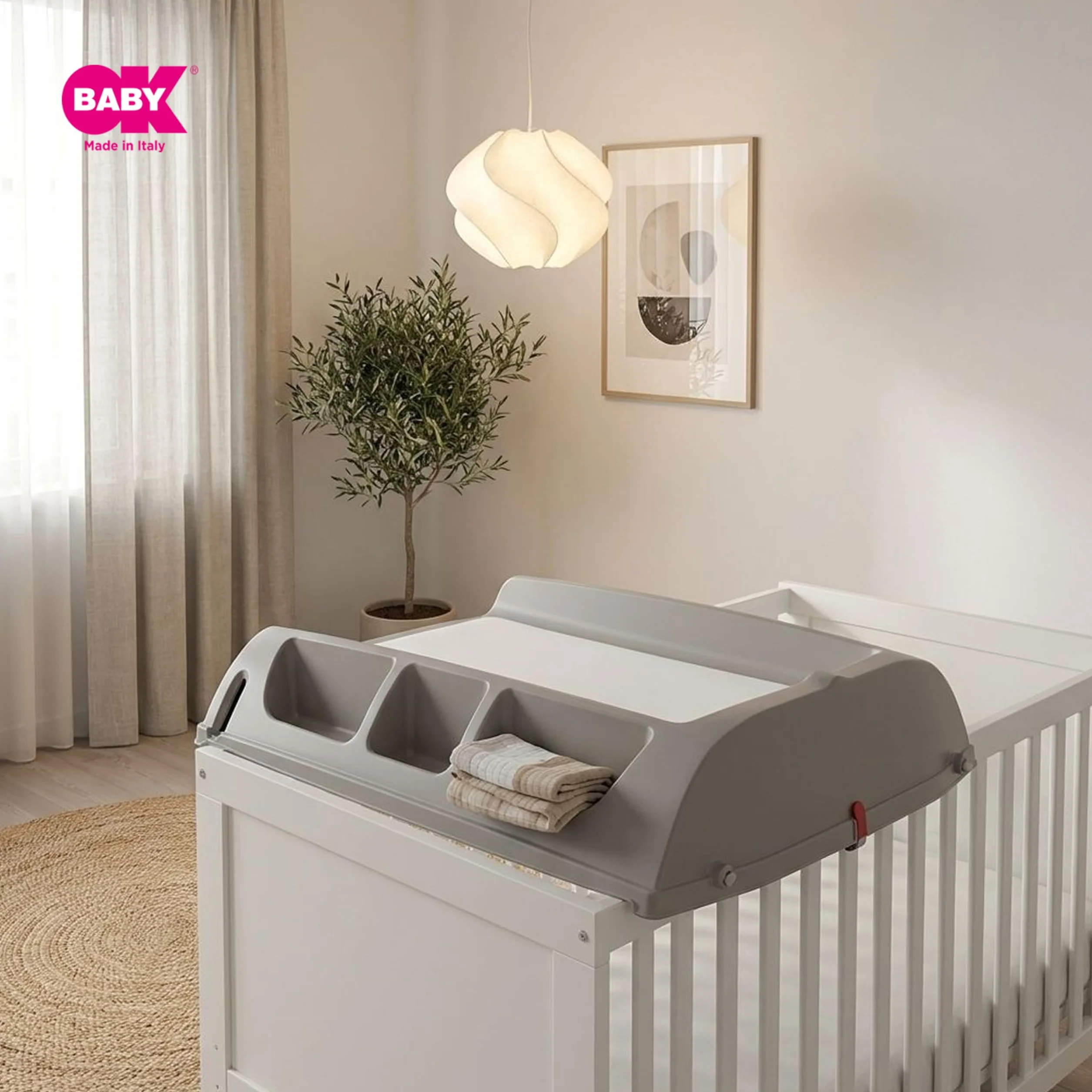 OKBABY Flat Matelas à Langer pour Table Lit Baignoire Enfants Max 11 Kg 12 Mois