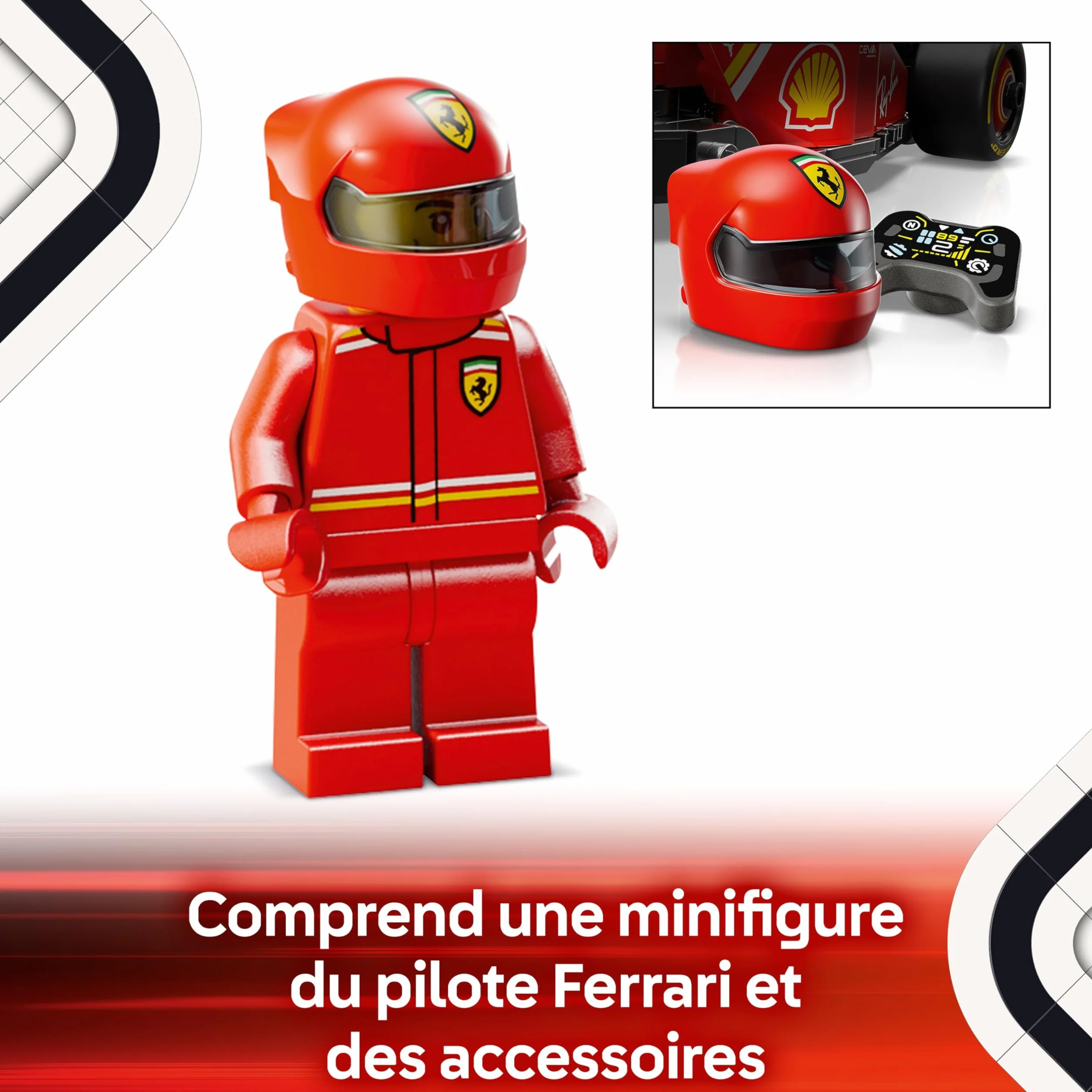 LEGO Speed Champions Ferrari SF-24 F1 Voiture de Course - Jeu de Construction avec Minifigurine Pilote 77242