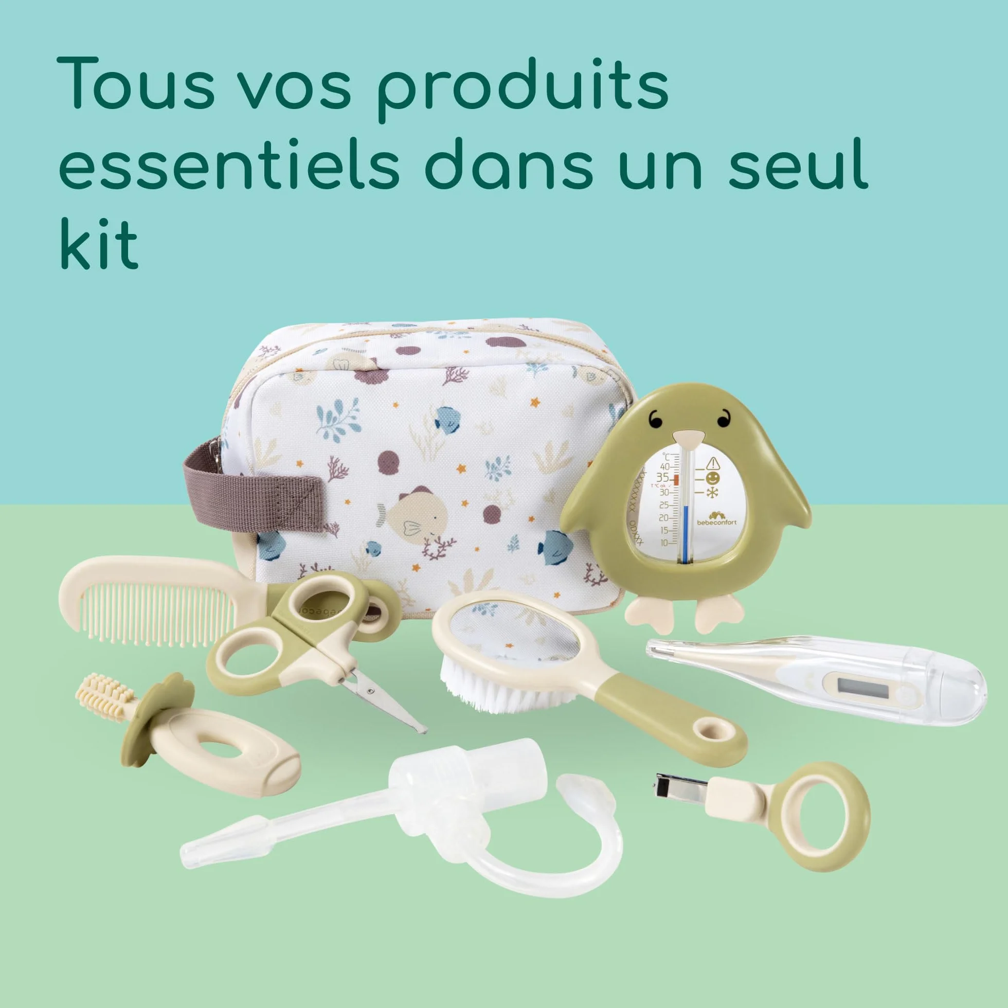 Bebeconfort Essential Care Trousse de toilette bébé kit de soins Under the Sea