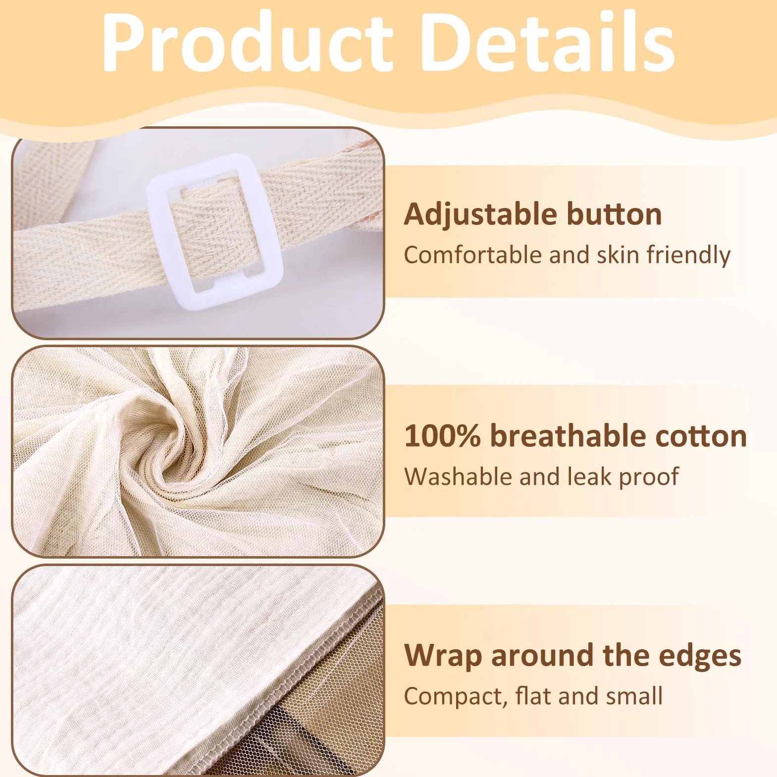 Couverture d'Allaitement Multifonction Mousseline Coton 75x95 cm Protection Intimité 360° Khaki