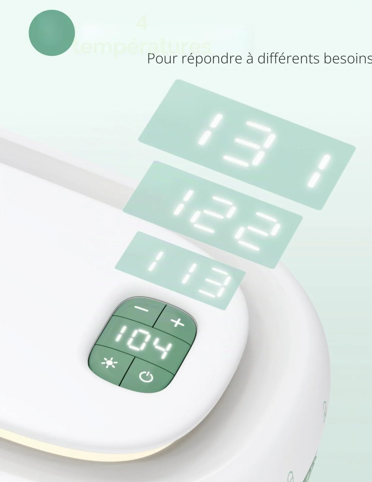 Momcozy Baby Wipe Warmer, Large Capacity Dispenser, Fast Even Heating, 4 Temperature Modes, Night Light