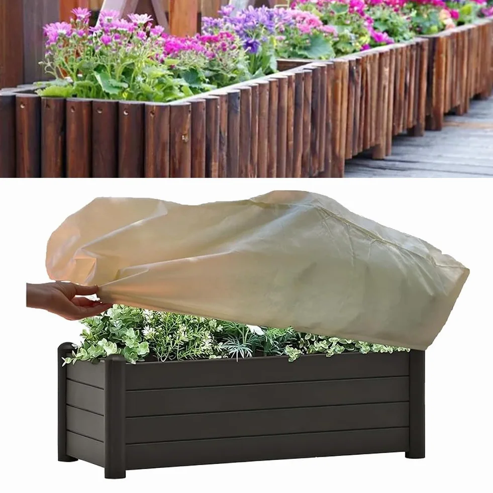 Housses de protection contre le gel pour pots de fleurs 150 x 45 x 40 cm, lot de 2