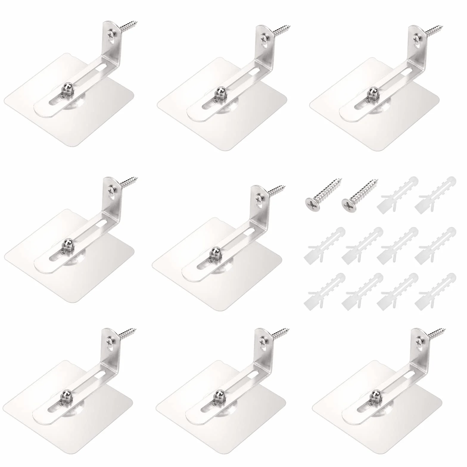 OOTSR Ancrage de Sécurité de Meuble, 8 Paquets Anti-Basculement Kit pour Protection des Bébés et Animaux, Métal Sangle Muraux