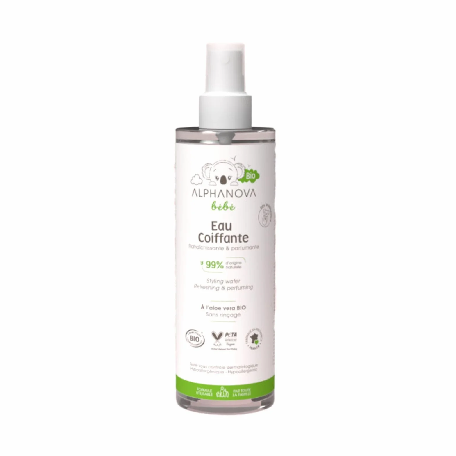 Alphanova Bébé Eau Coiffante pour Bébé à l'Aloe Vera Bio