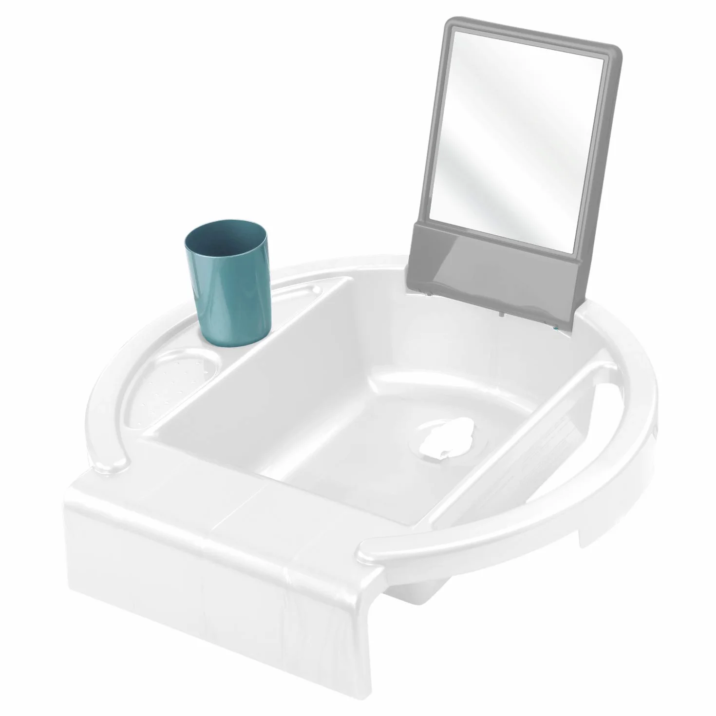 Rotho Babydesign Kiddy Wash Lavabo pour enfants 38,7 x 38,2 x 10 cm Blanc