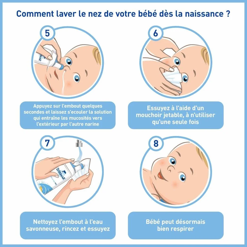 STÉRIMAR Spray Nasal Bébé 3 mois Eau de Mer Cuivre Hypertonique 100 ml