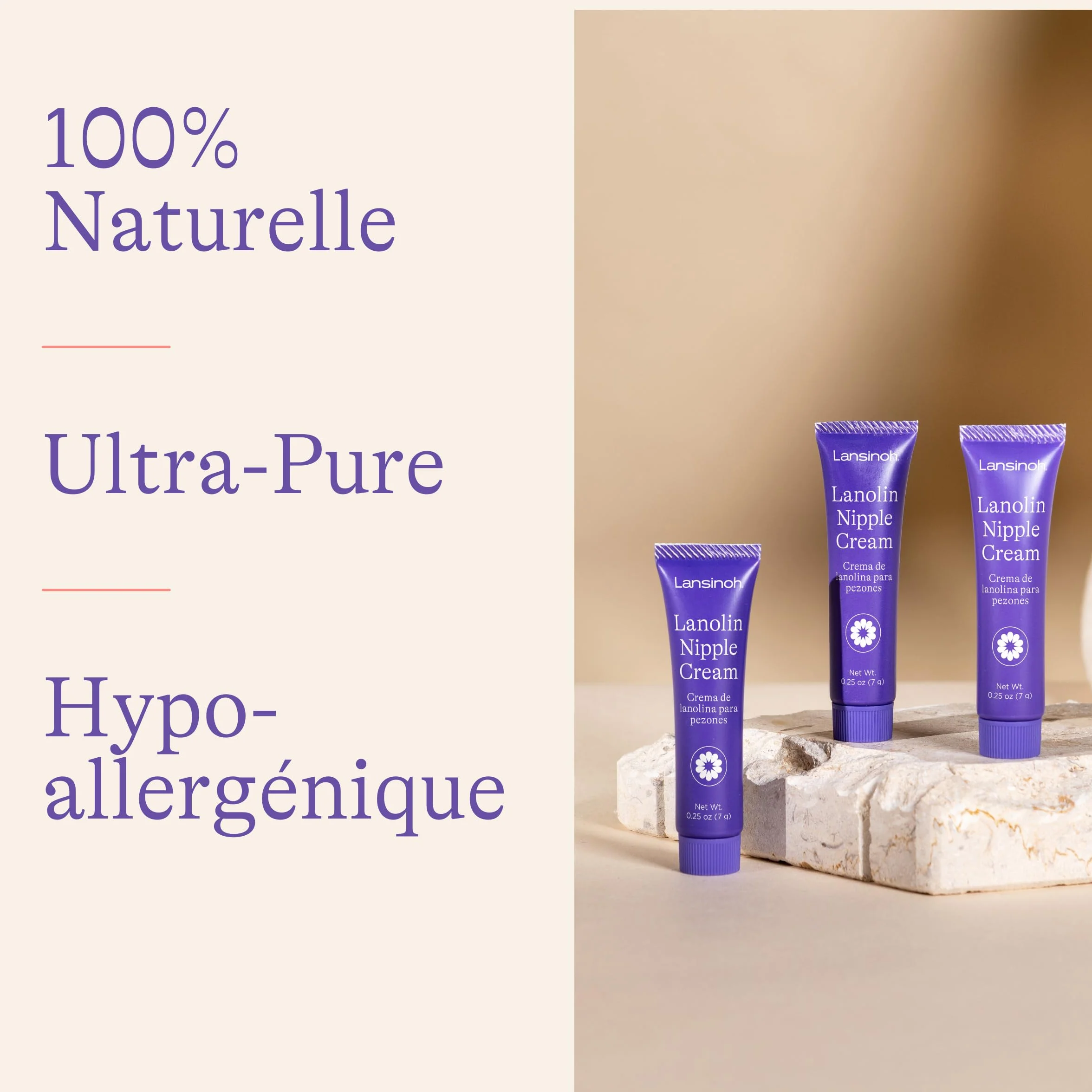 Lansinoh Crème Lanoline HPA 3x7ml Soin des seins Allaitement 100% Naturelle