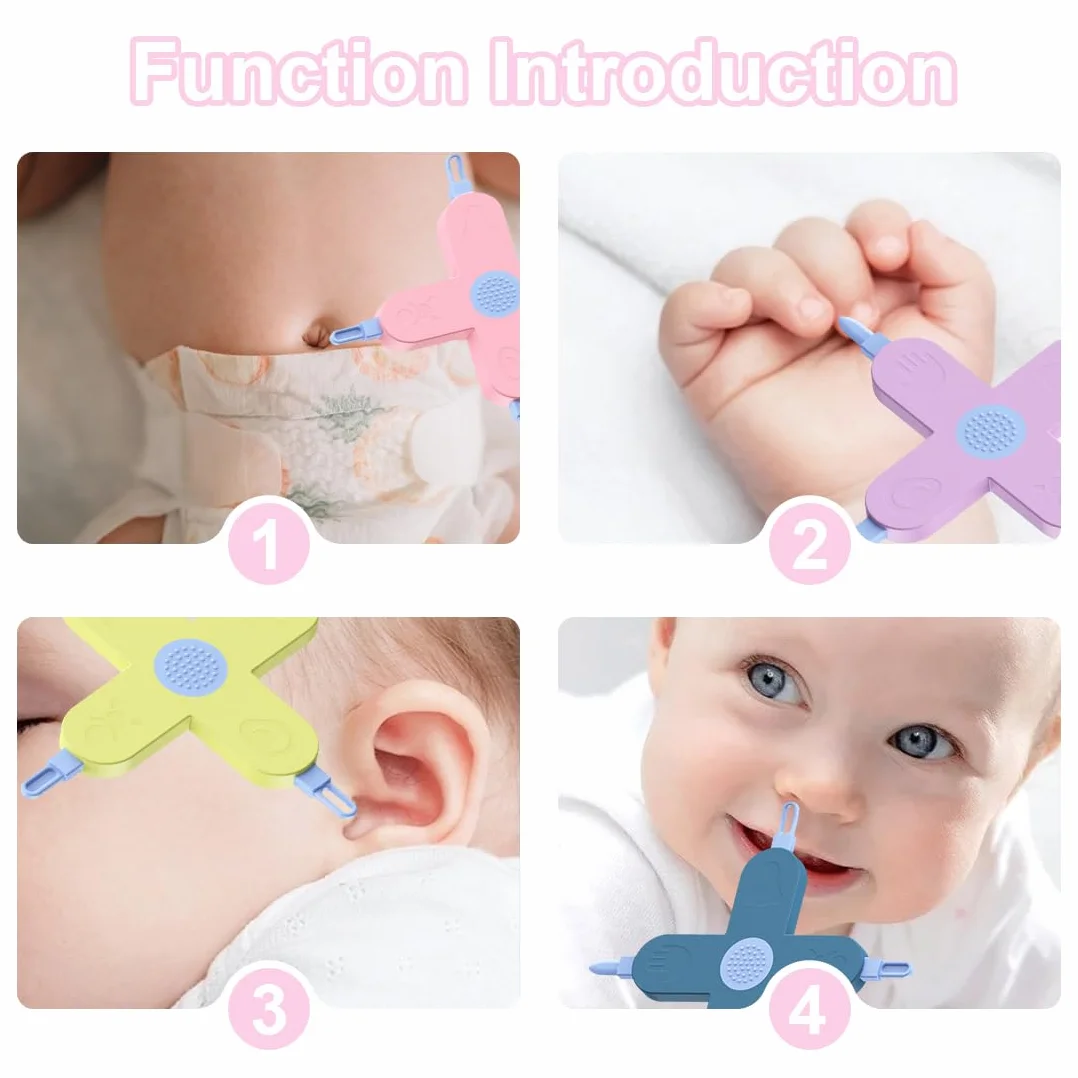IKOPFLN Pincettes de nettoyage du nez 4 pièces 4-en-1 tête ronde