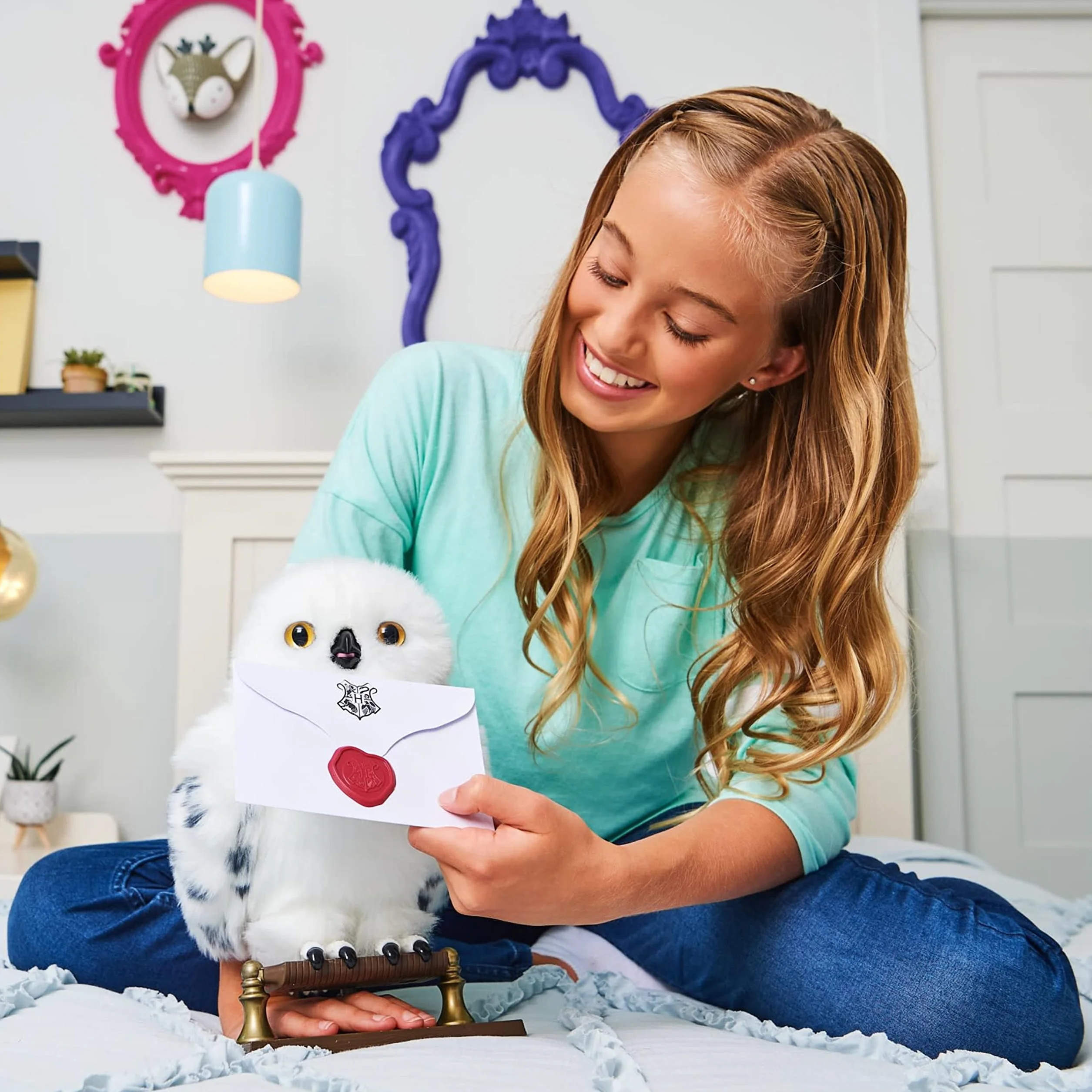 Peluche Interactive Chouette Hedwige 30 cm Harry Potter avec Accessoires Sons et Mouvements