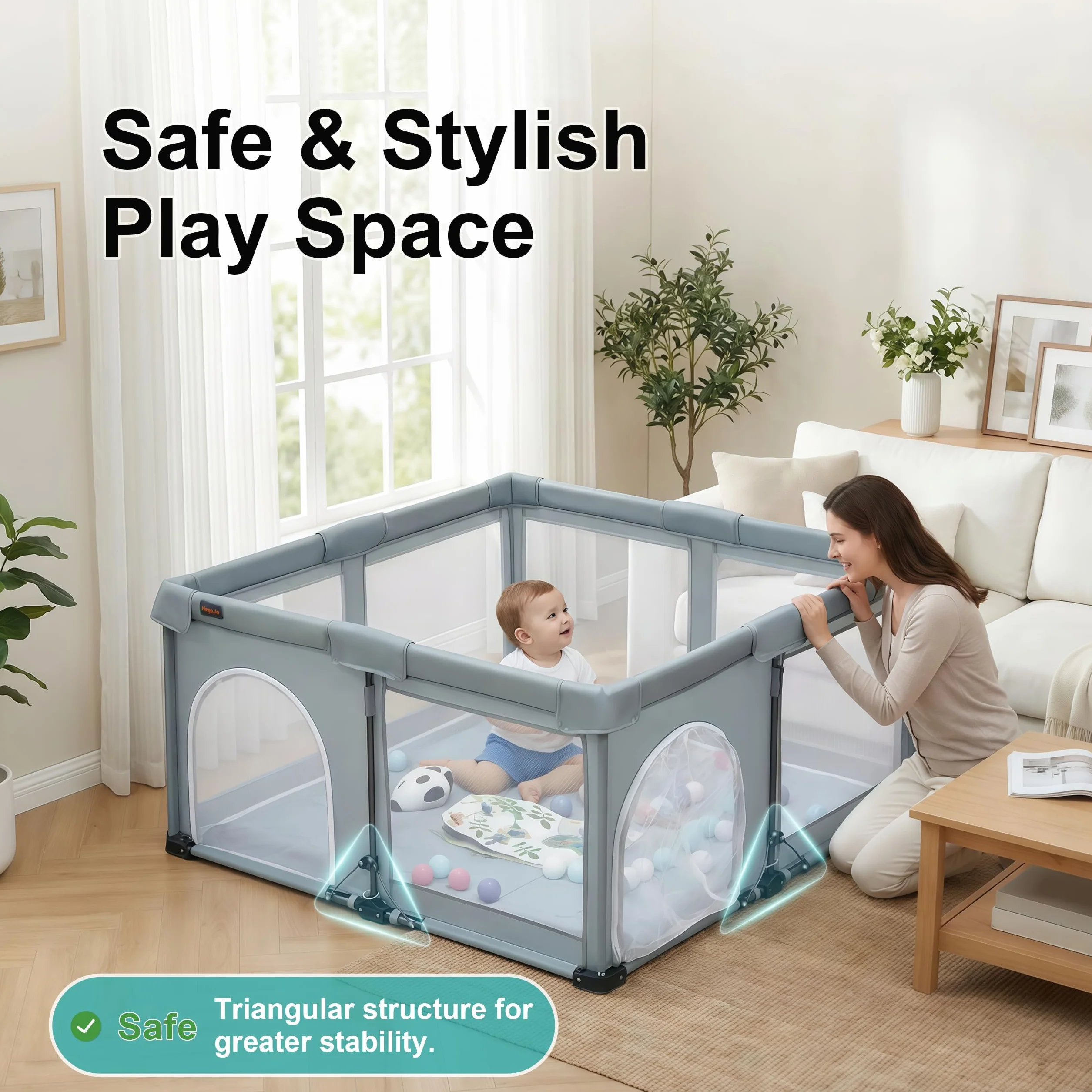 Parc pliable pour bébé 127 x 127 x 67 cm pop-up portable avec filet montage rapide