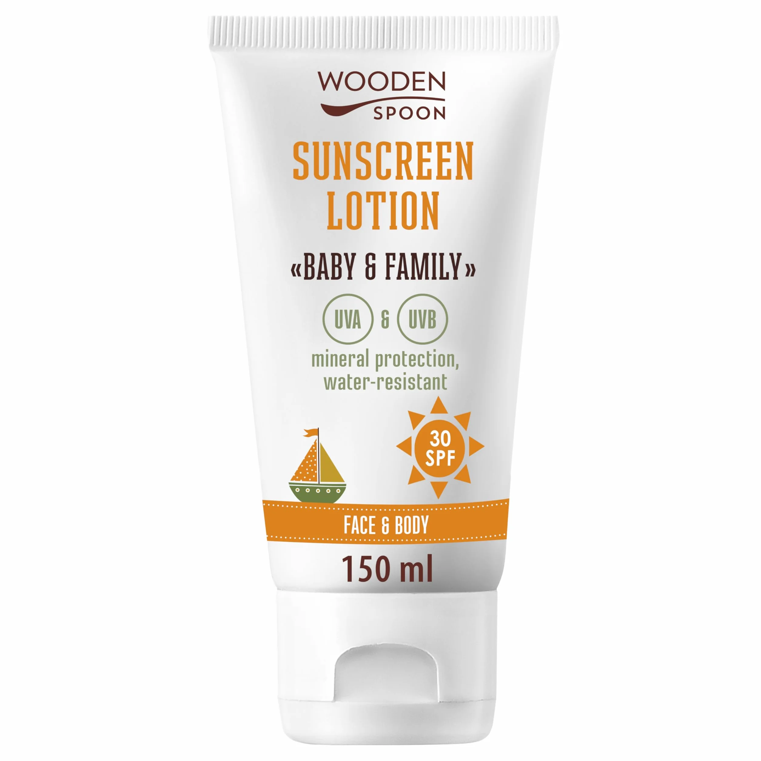 Crème Solaire Bio Bébé et Famille SPF 30 Zinc Invisible 150 ml