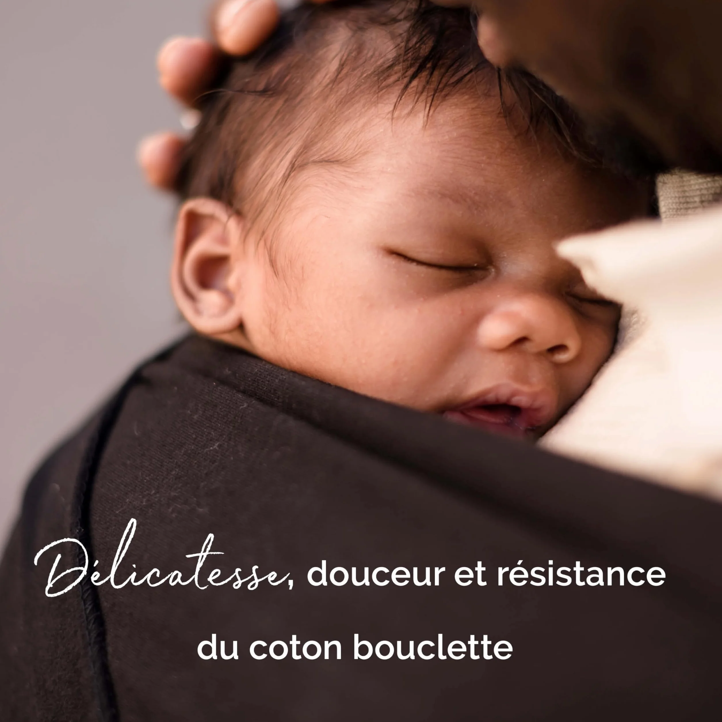 Boba Wrap Écharpe de Portage Originale Noire pour Bébés Jusqu'à 16 kg
