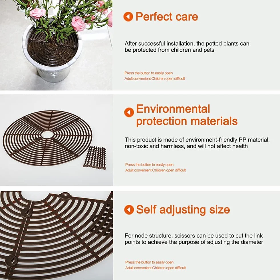 Yinong-EU Pot Protection pour Plantes, 52cm, Lot de 2, Marron