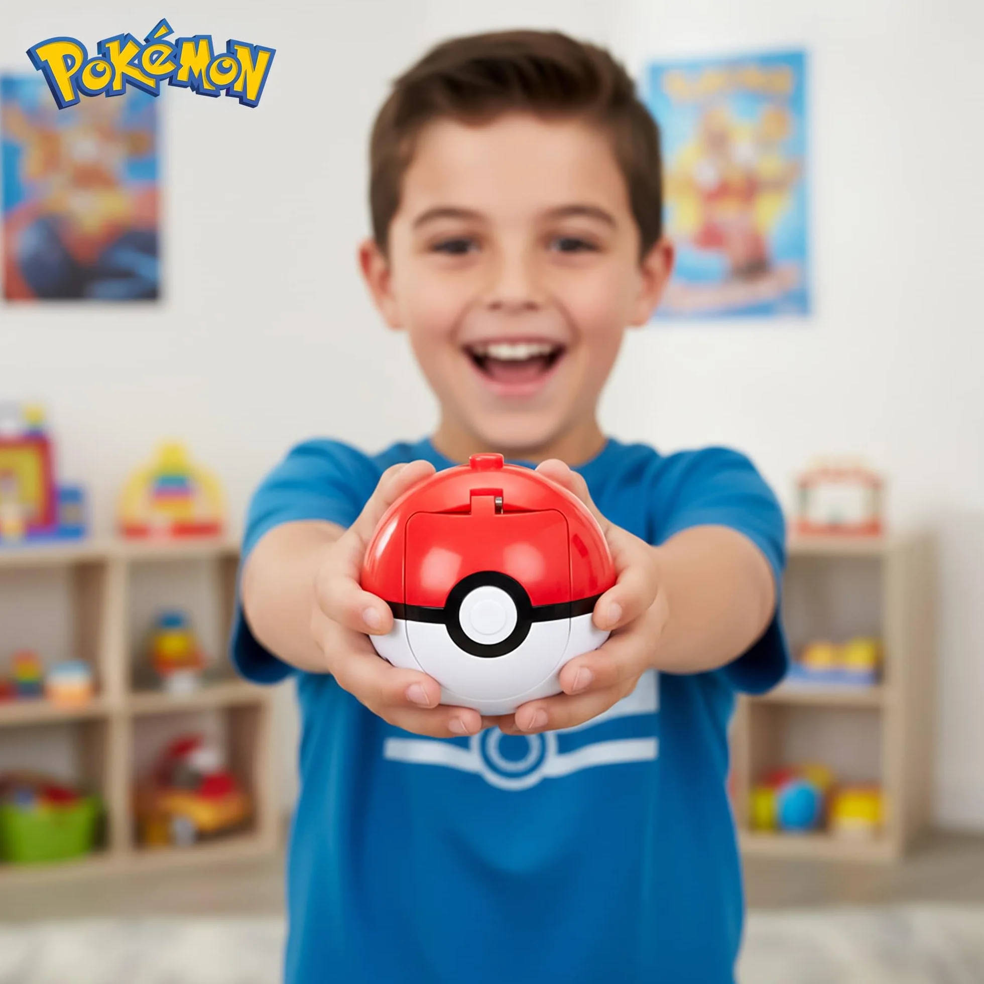 Pokémon Pack de toupies de Combat Évoli Toupie de Combat avec Lanceur de toupie Poké Ball