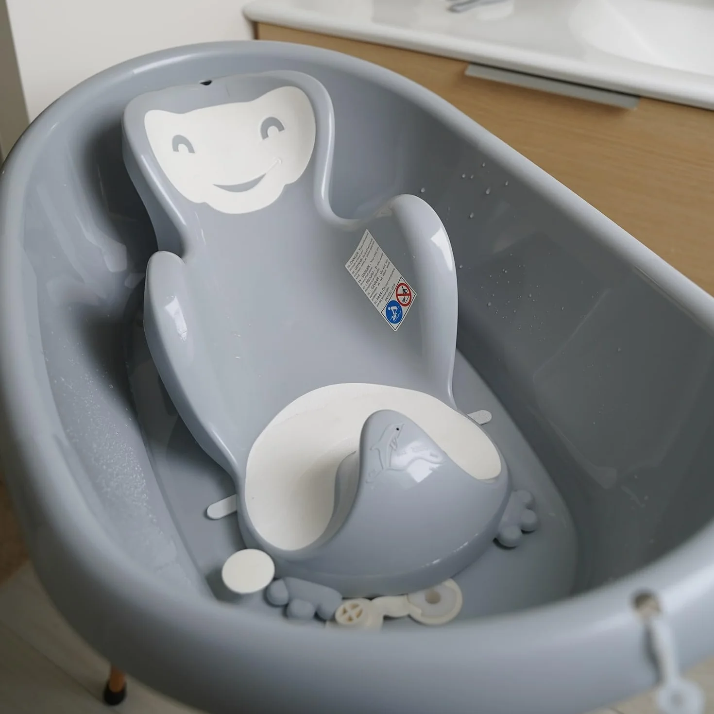 BABYCOON Transat de Bain THERMOBABY Naissance à 8 mois 8 kg Rose Câlin Fabriqué en France