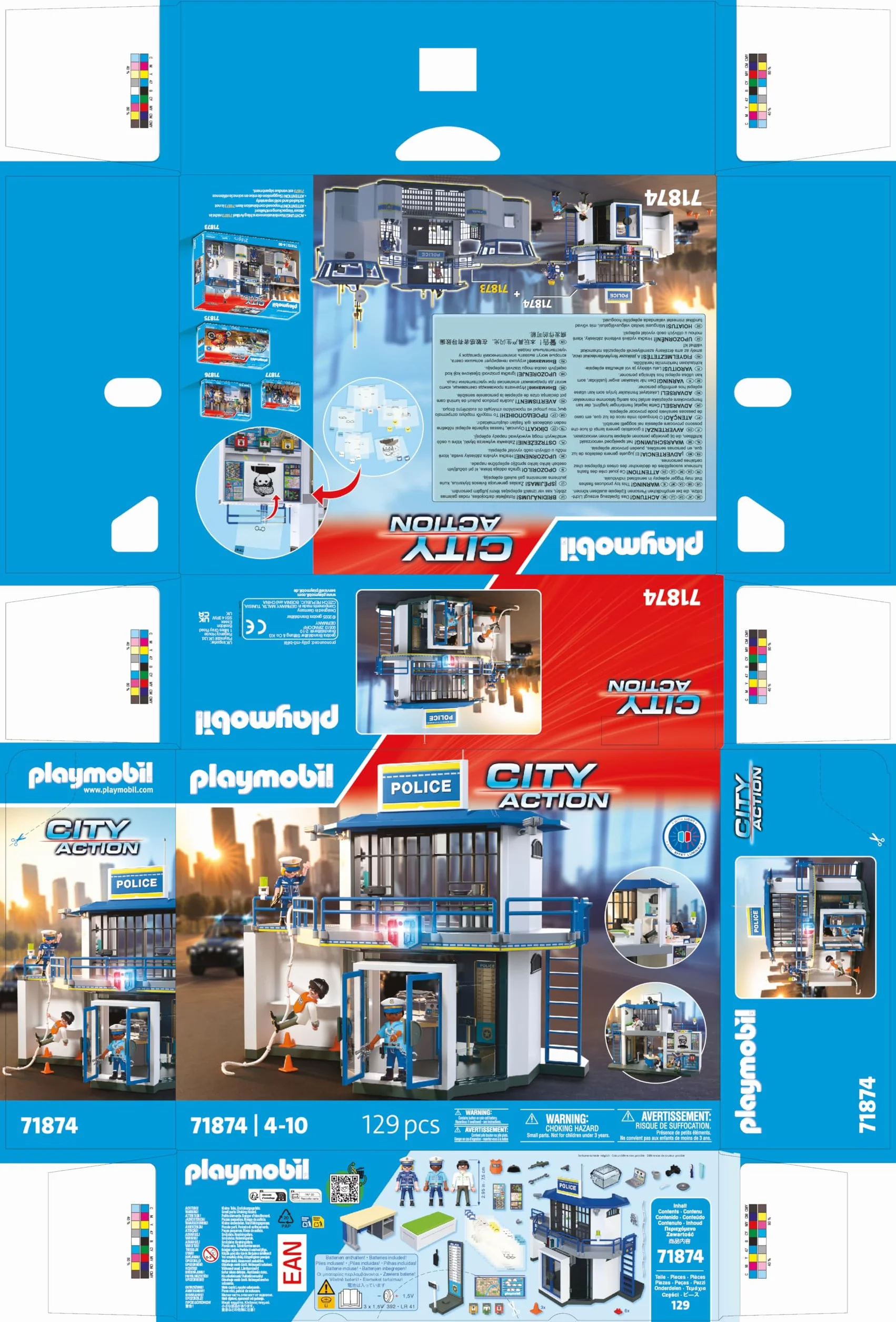 Playmobil Action Heroes Poste de Police avec Local de Recherche Jouet 71874