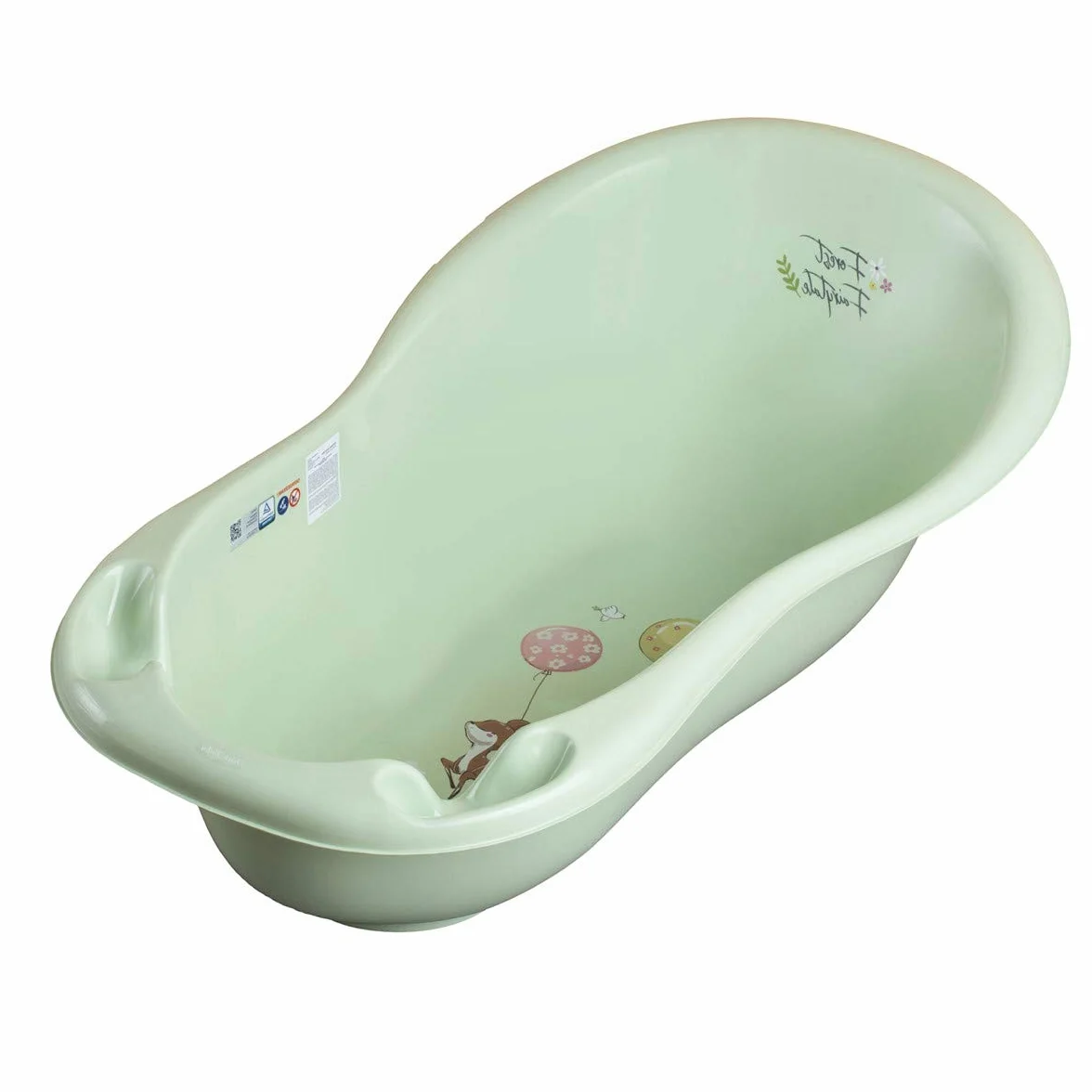 Baignoire bébé avec thermomètre Vert Forest 86 cm