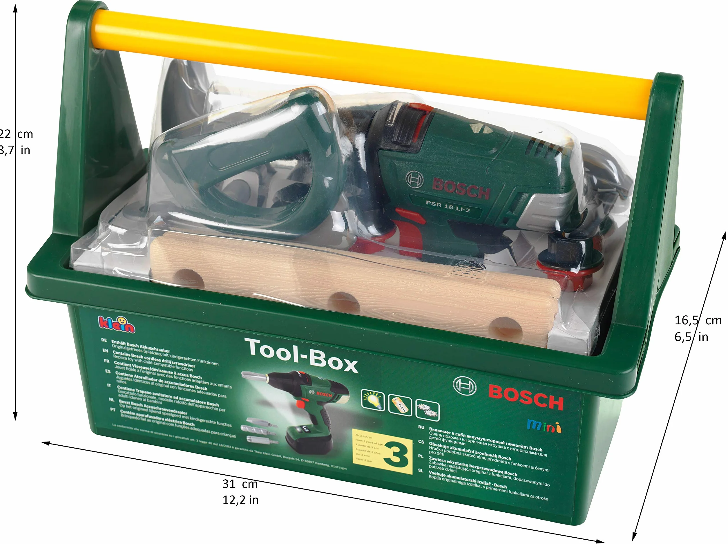 Theo Klein 8520 Caisse à Outils Bosch avec visseuse électronique pour Enfants dès 3 Ans