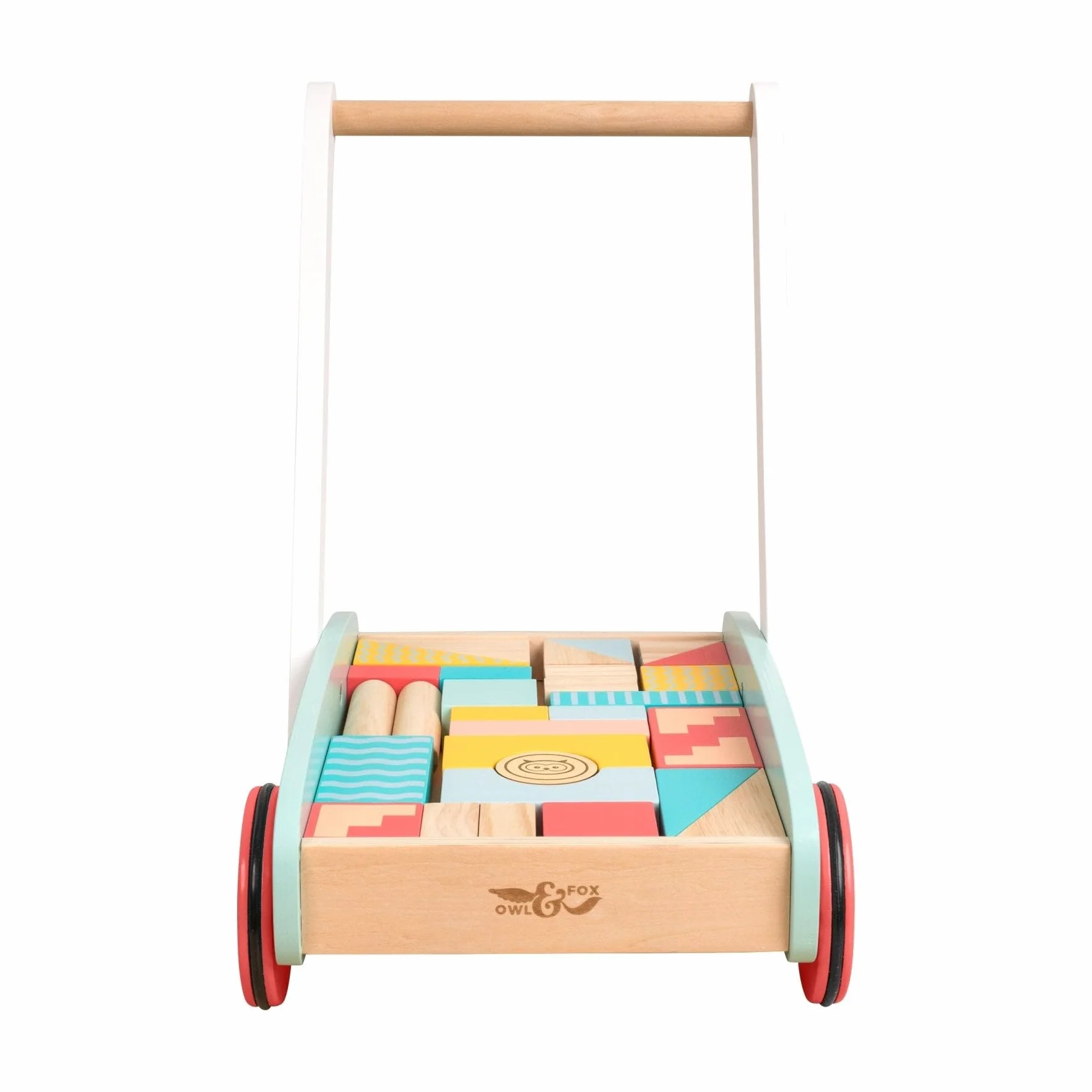 Owl & Fox Trotteur bébé en bois Montessori, jouet de développement précoce, bois FSC, 12 mois+