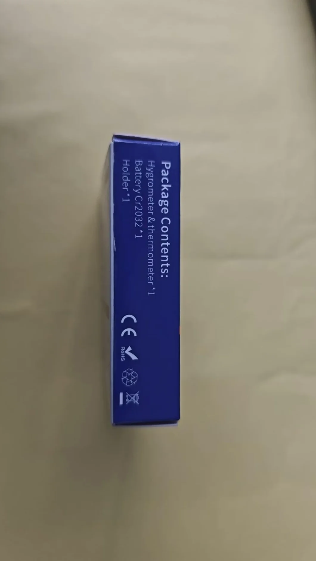Thermomètre hygromètre ultra-fin grand écran 3,1 pouces numérique température humidité noir