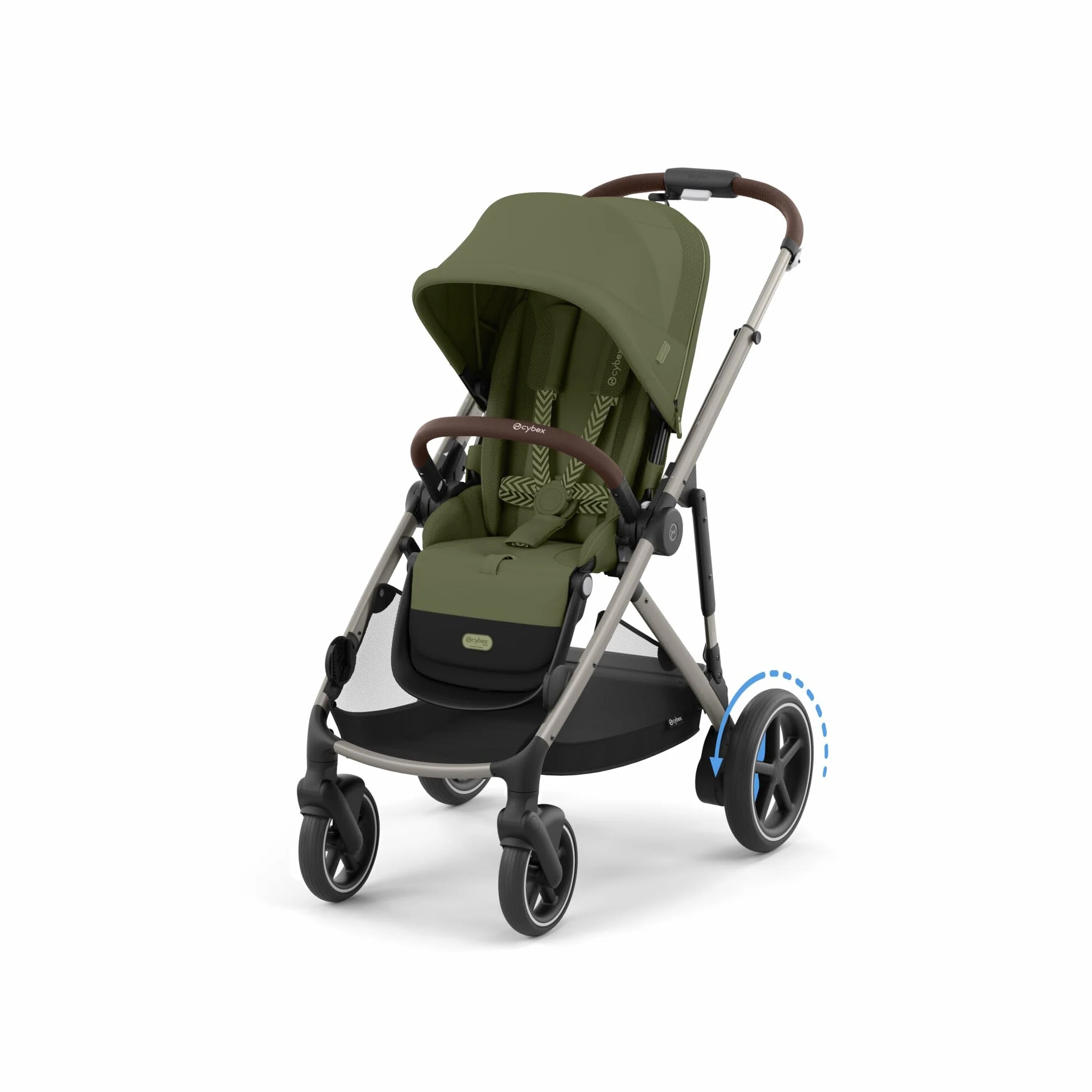 CYBEX Poussette Gold e-GAZELLE S tout-en-1 propulsion électrique 22 kg vert mousse